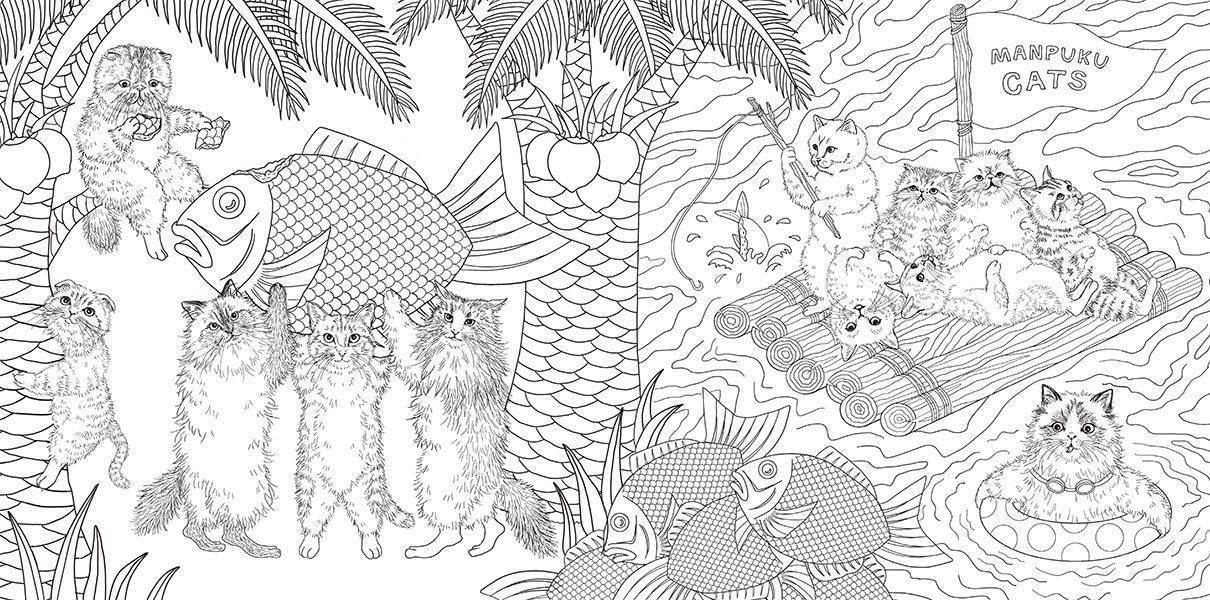 Fairytale Traveling Animals Cat and Friends Coloring Book Japanese New