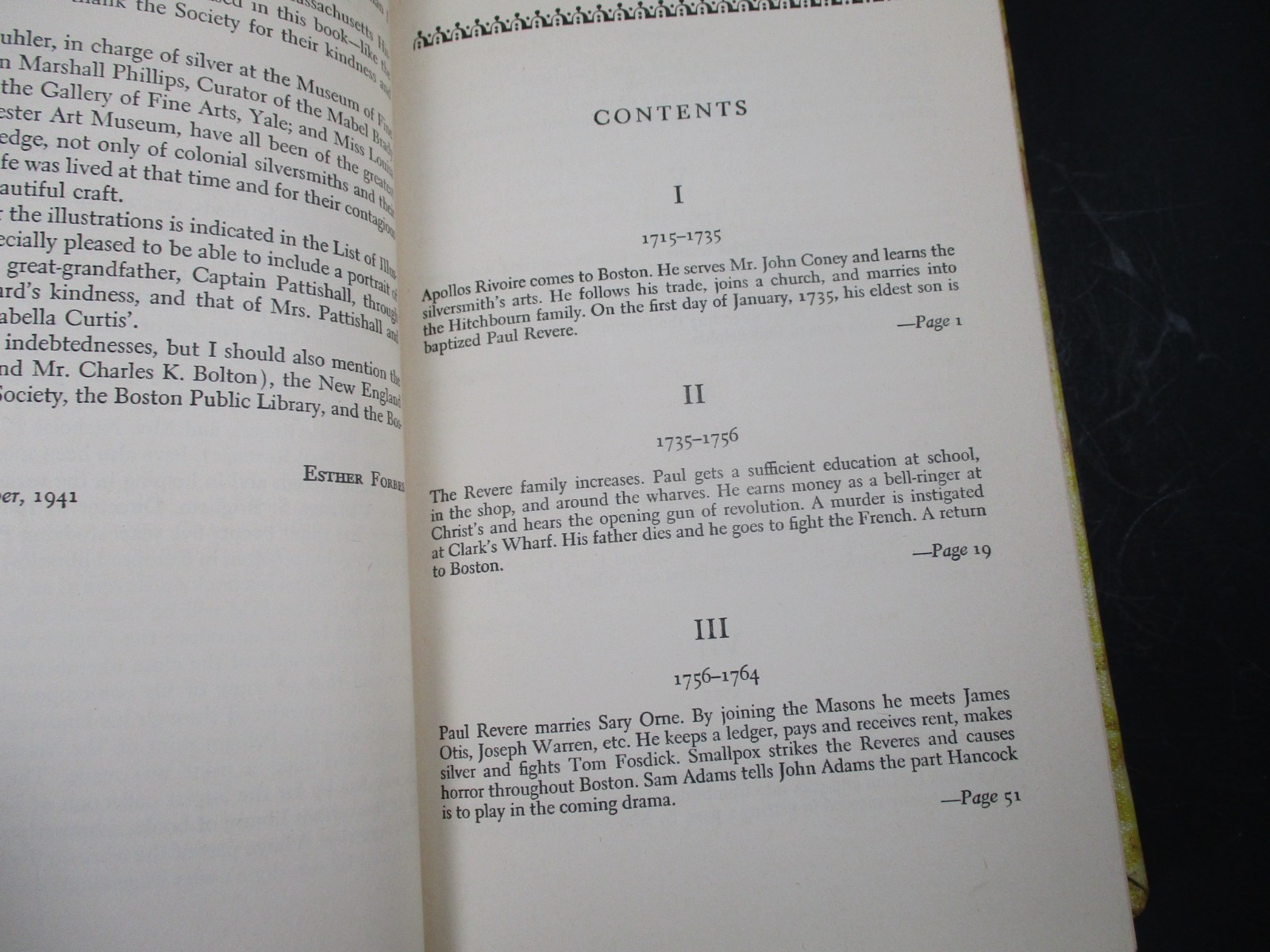PAUL REVERE & THE WORLD HE LIVED IN by Esther Forbes The Riverside Press 1942