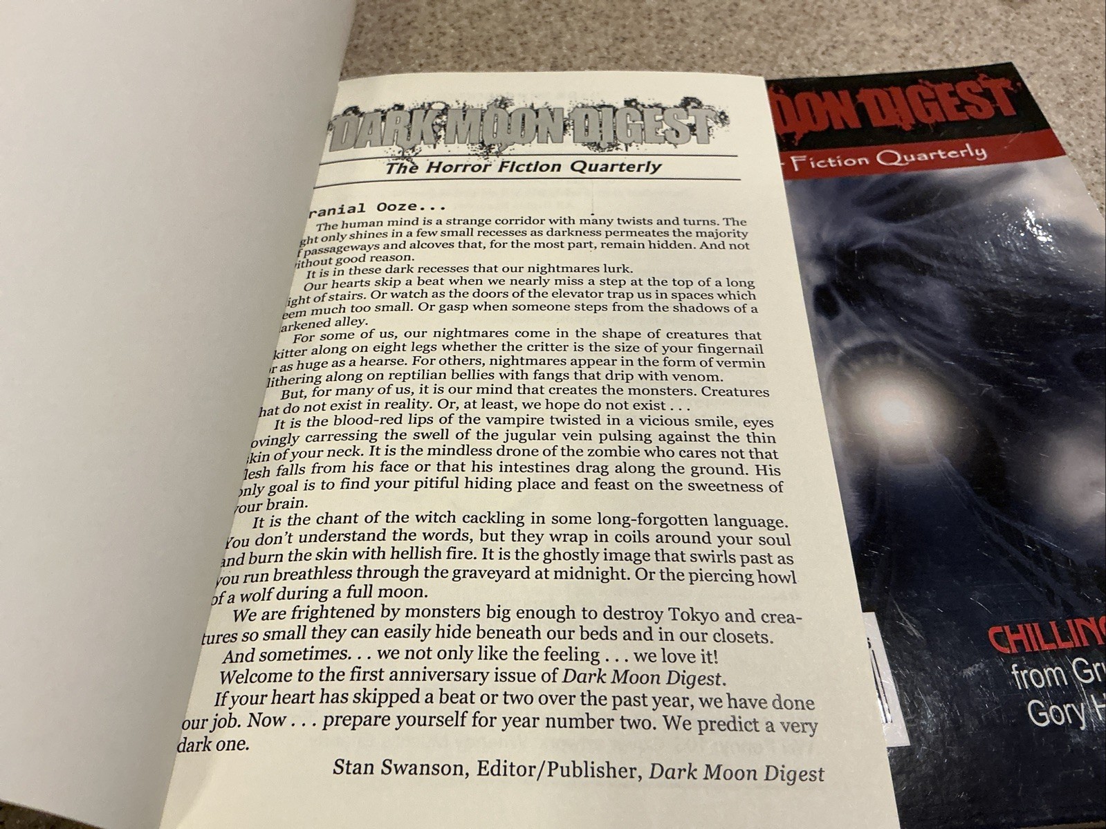 HTF 2011/13 DARK MOON DIGEST Horror Fiction Quarterly Issues #5 (1st Ann.) & #10