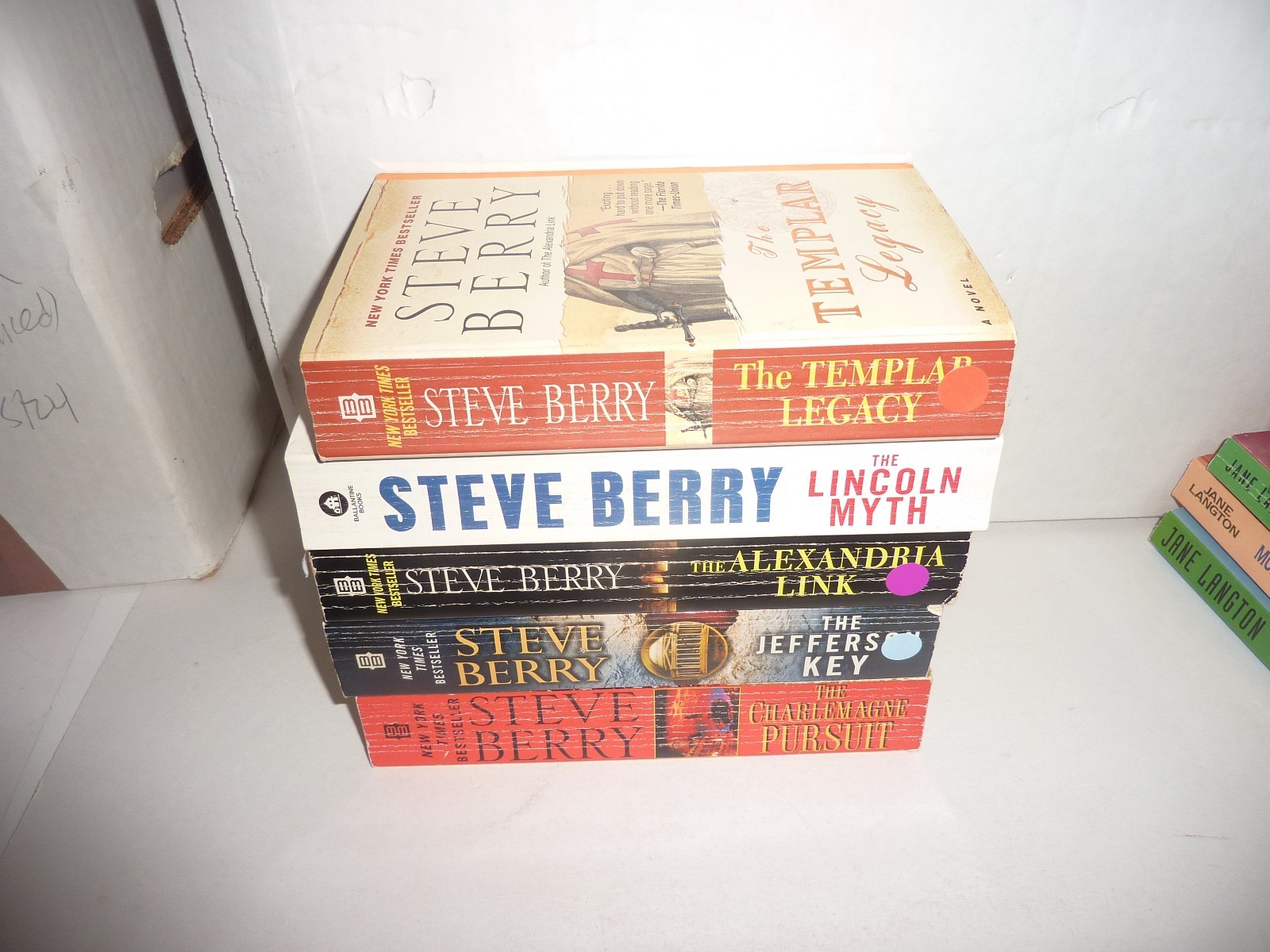 STEVE BERRY 5 PB Lot Thrillers Mystery Lincoln Myth Templar Legacy Jefferson Key