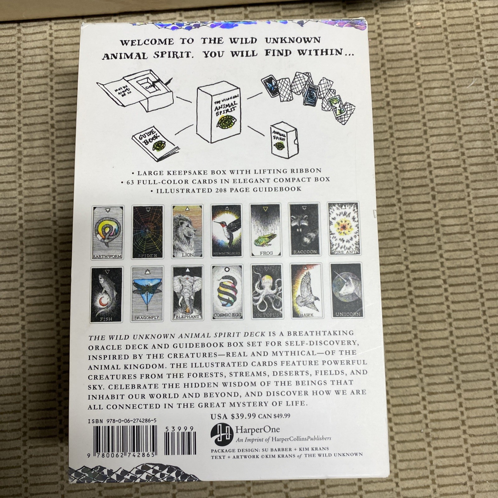 Wild Unknown Animal Spirit Deck Guidebook Official Keepsake Box