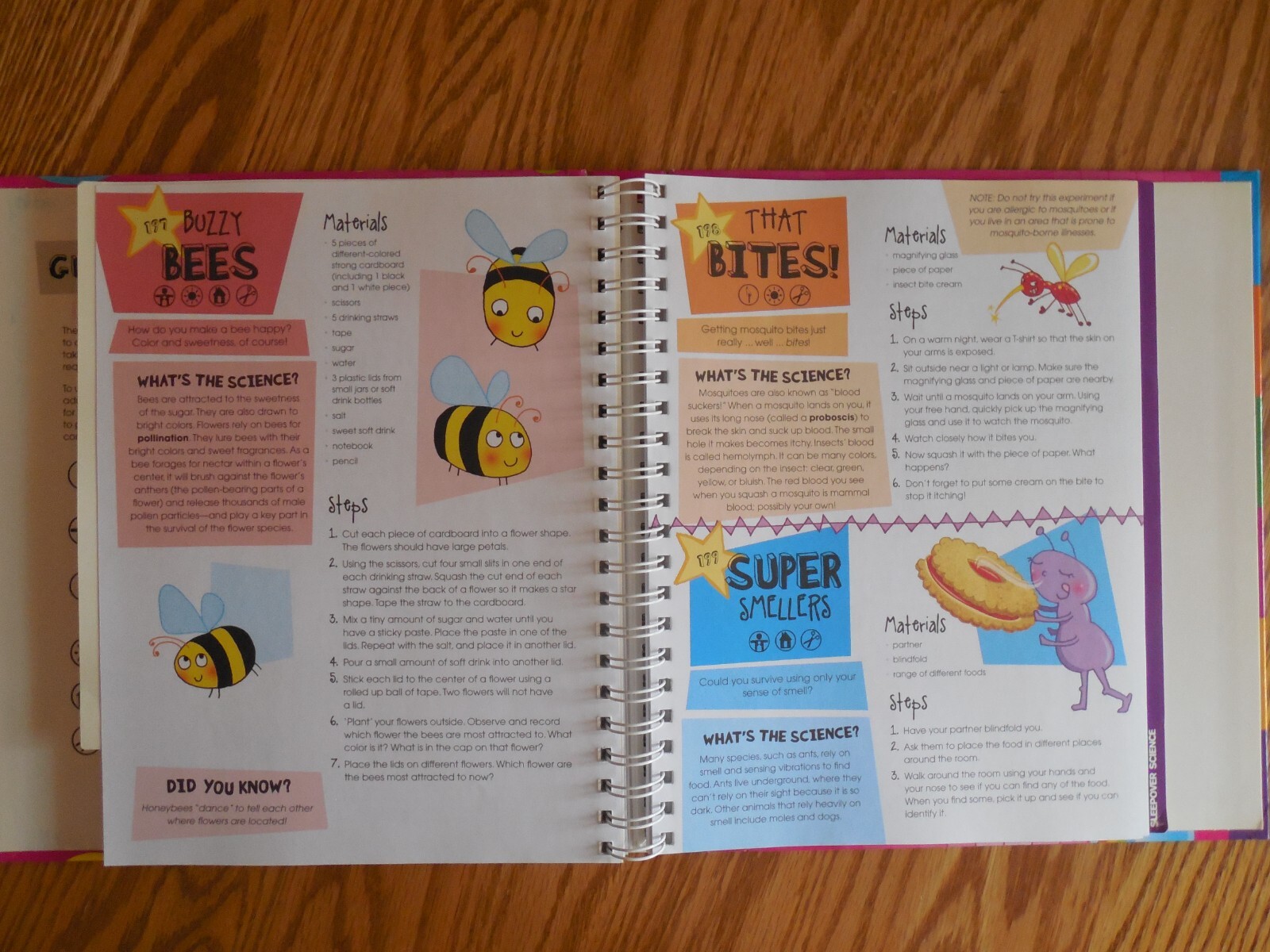 Hinkler Books “Funky Science” for Girls with 280+ Experiments HC Spiral Book