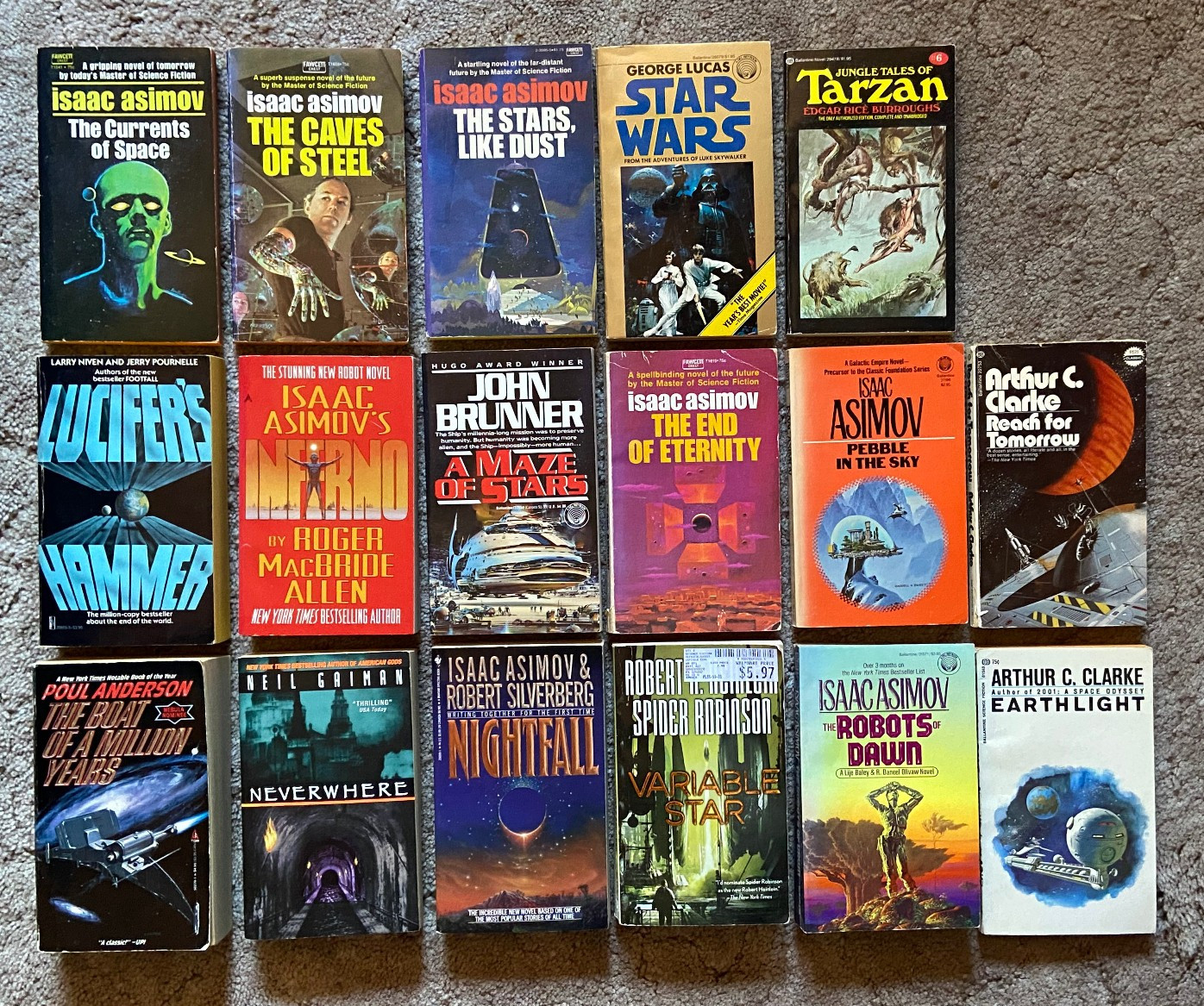 Lot 17 Sci Fi PB Books ISAAC ASIMOV Arthur Clarke ROBERT HEINLEIN Poul Anderson