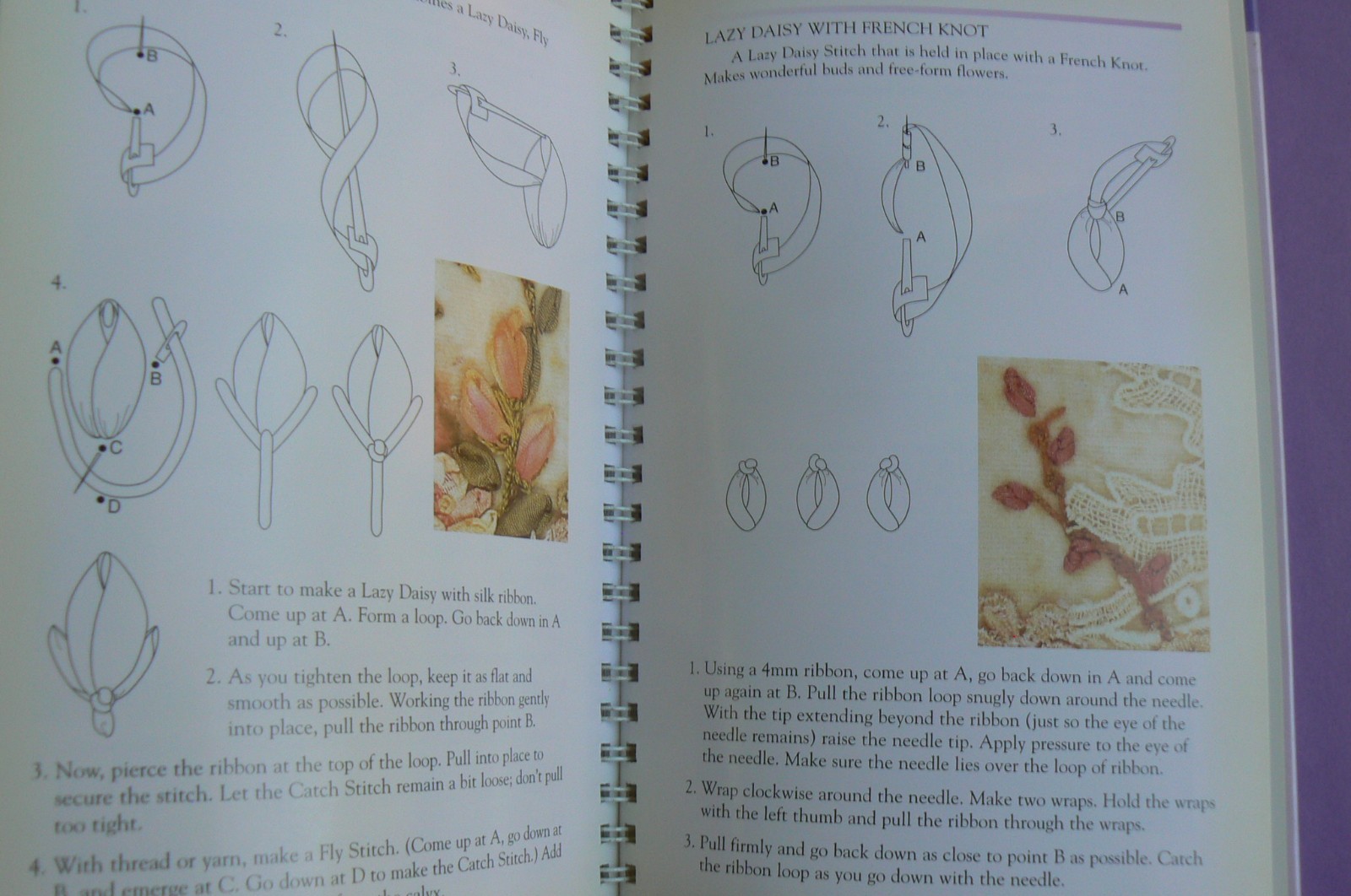 FLORAL STITCHES, illustrated guide, Judith Baker Montano,spiral HC LN!