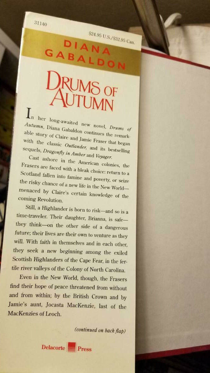 Drums of Autumn (Outlander #4) by Diana Gabaldon 1st Ed 1st Print HB DJ VGC!!