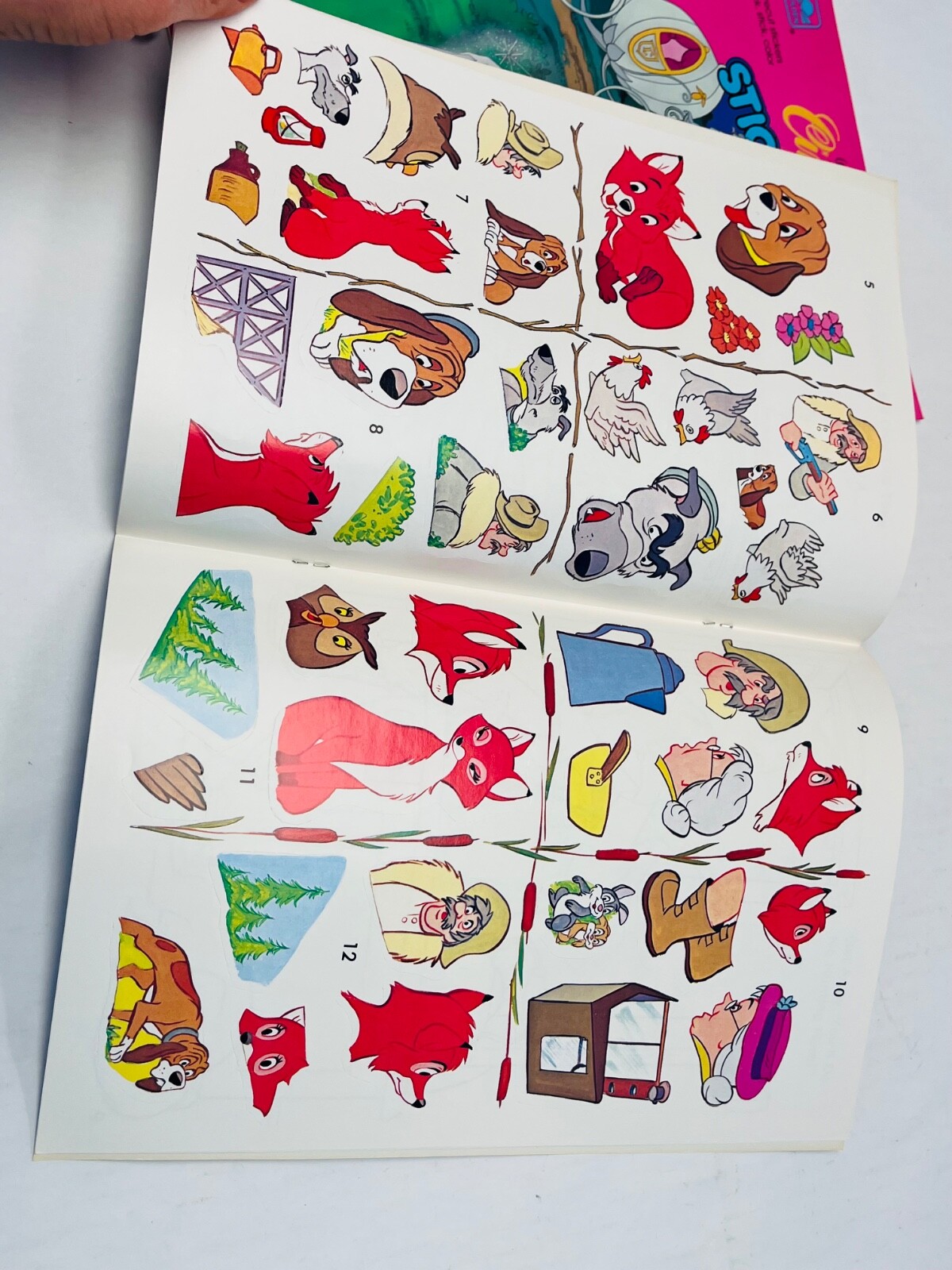 Vintage Disney Sticker Fun Books- Cinderella Fox and the Hound Bambi Set BIN 61
