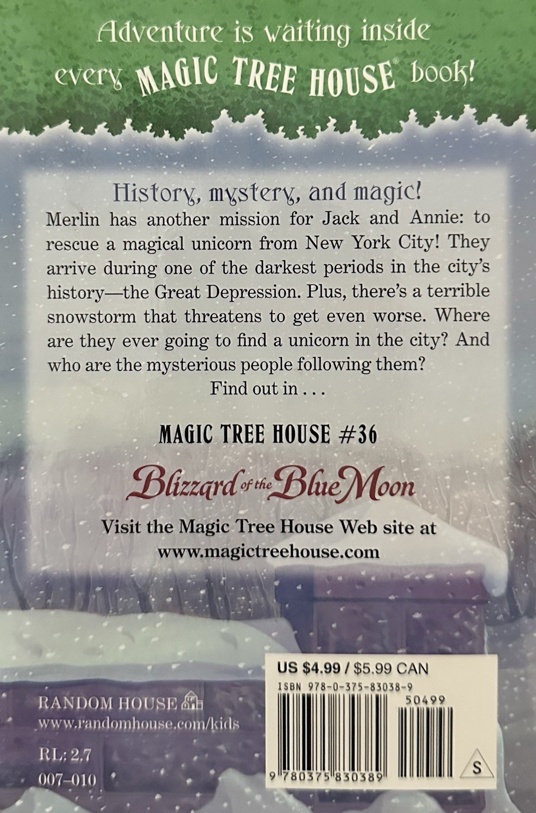 Blizzard of the Blue Moon by Mary Pope Osborne (2007, Digest Paperback)