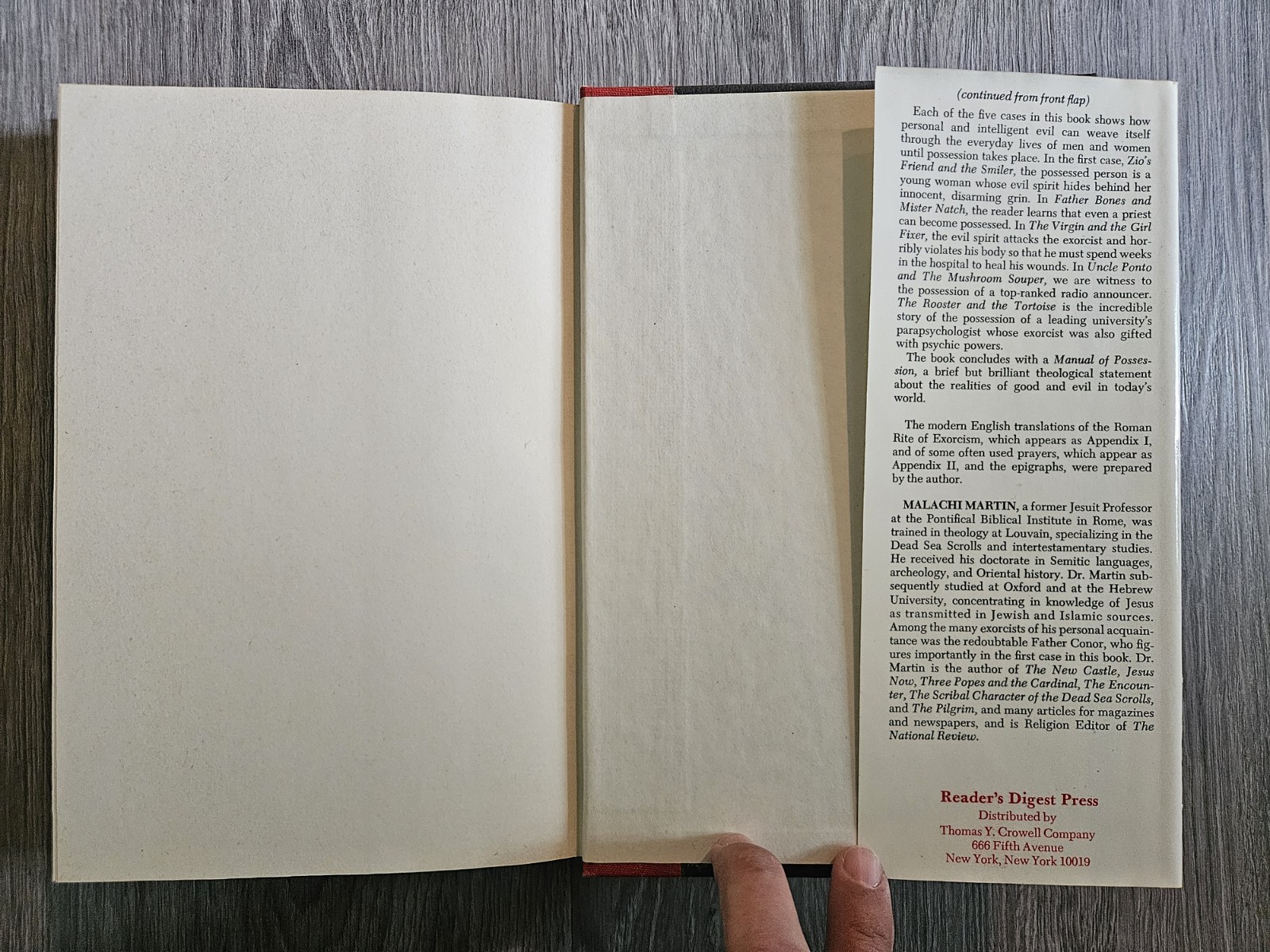 Hostage To The Devil Possession & Exorcism by Malachi Martin HC 1976 1st Edition