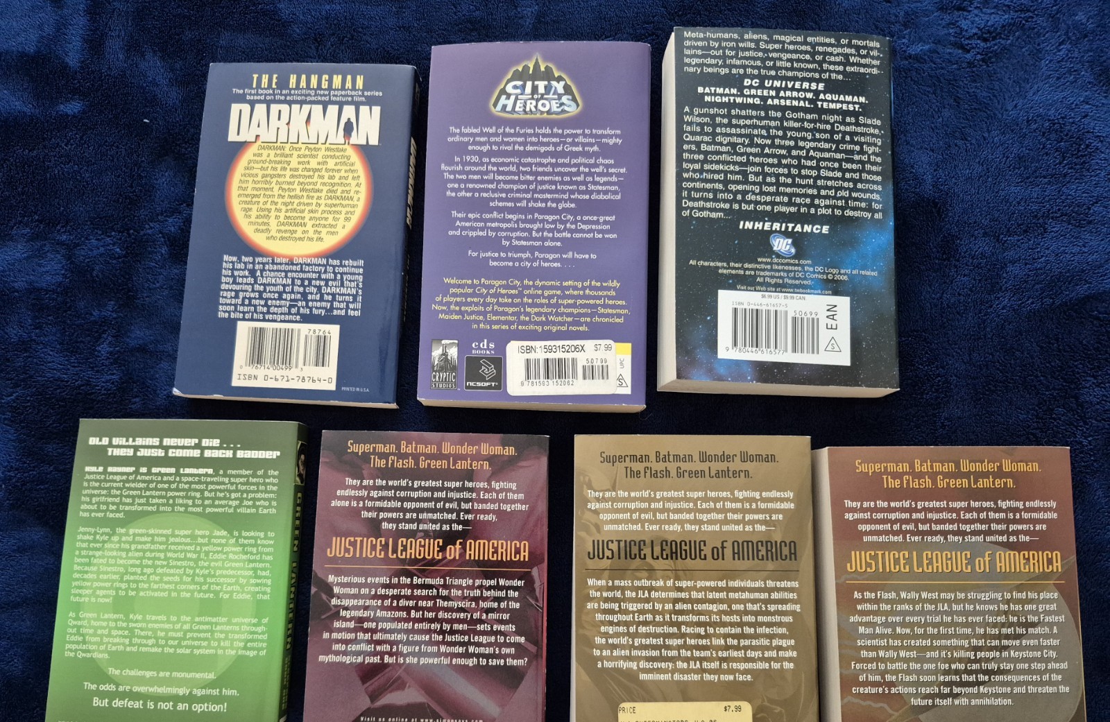 Lot of 6 Assorted Superhero’s Paperback Novels – All in Like New Condition