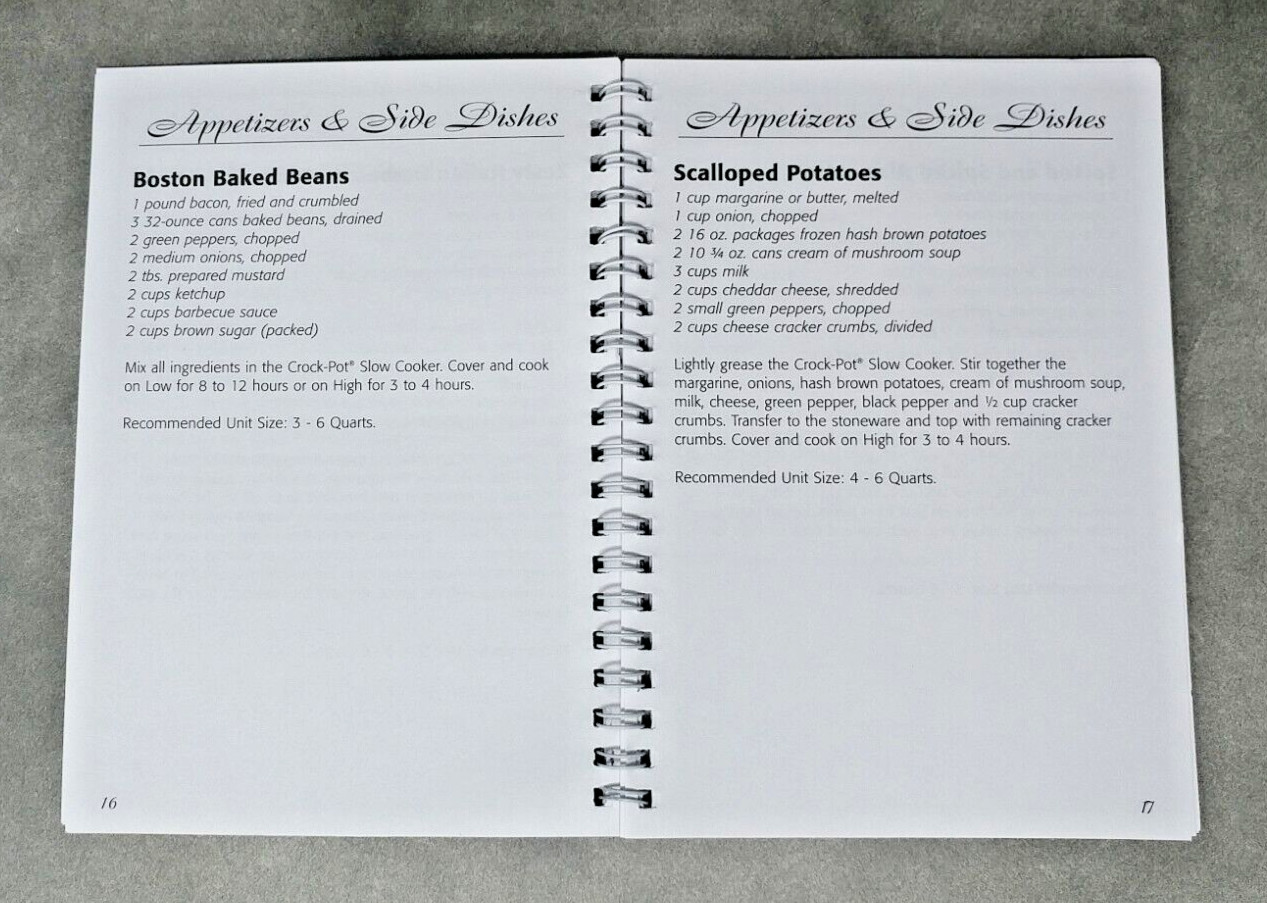 Crockpot Slow Cooker Spiral Cookbook 86 pages of How to Use Tips Hints & Recipes