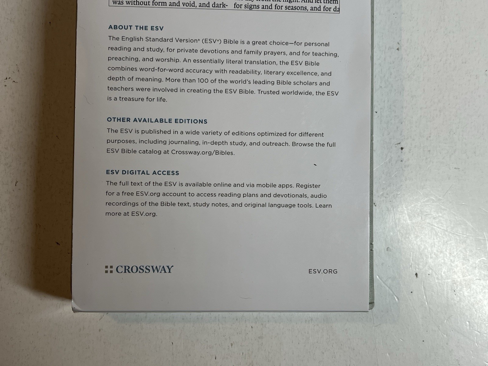 ESV Large Print Value Thinline Bible (Trutone, River Stone, Branch Design)
