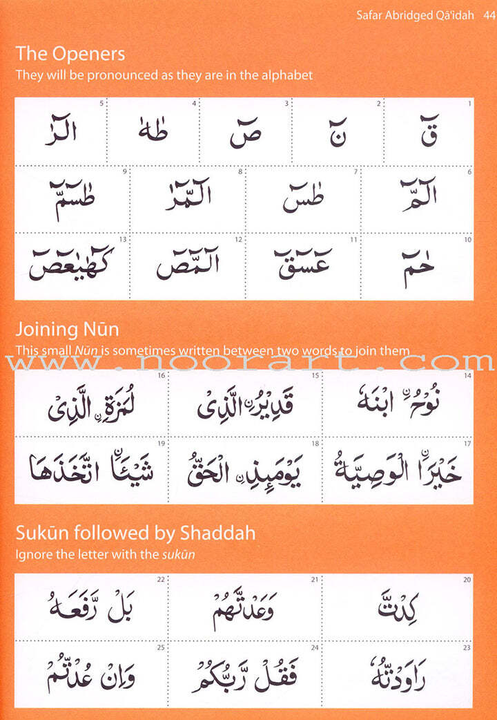 Abridged Qa’idah (South Asian Script ) – Learn to Read Series
