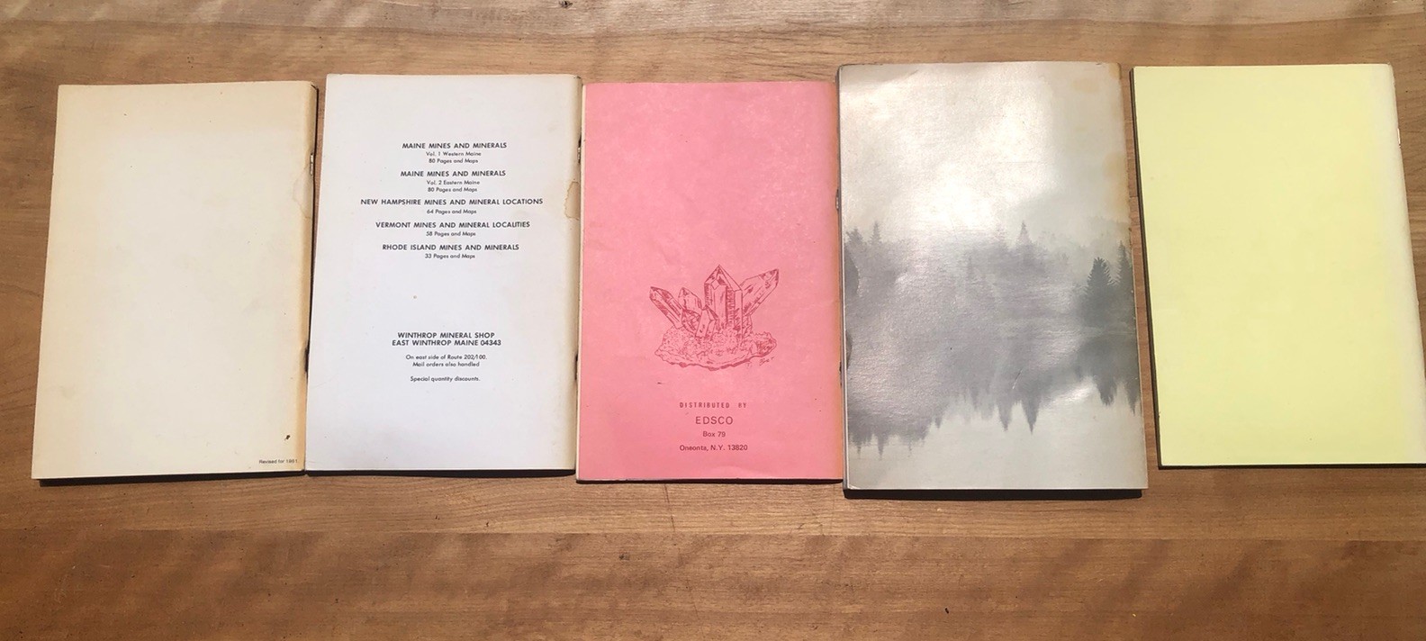 5 Book Lot Mineral & Gem Trails New York New Jersey Pennsylvania Maine Mines CT