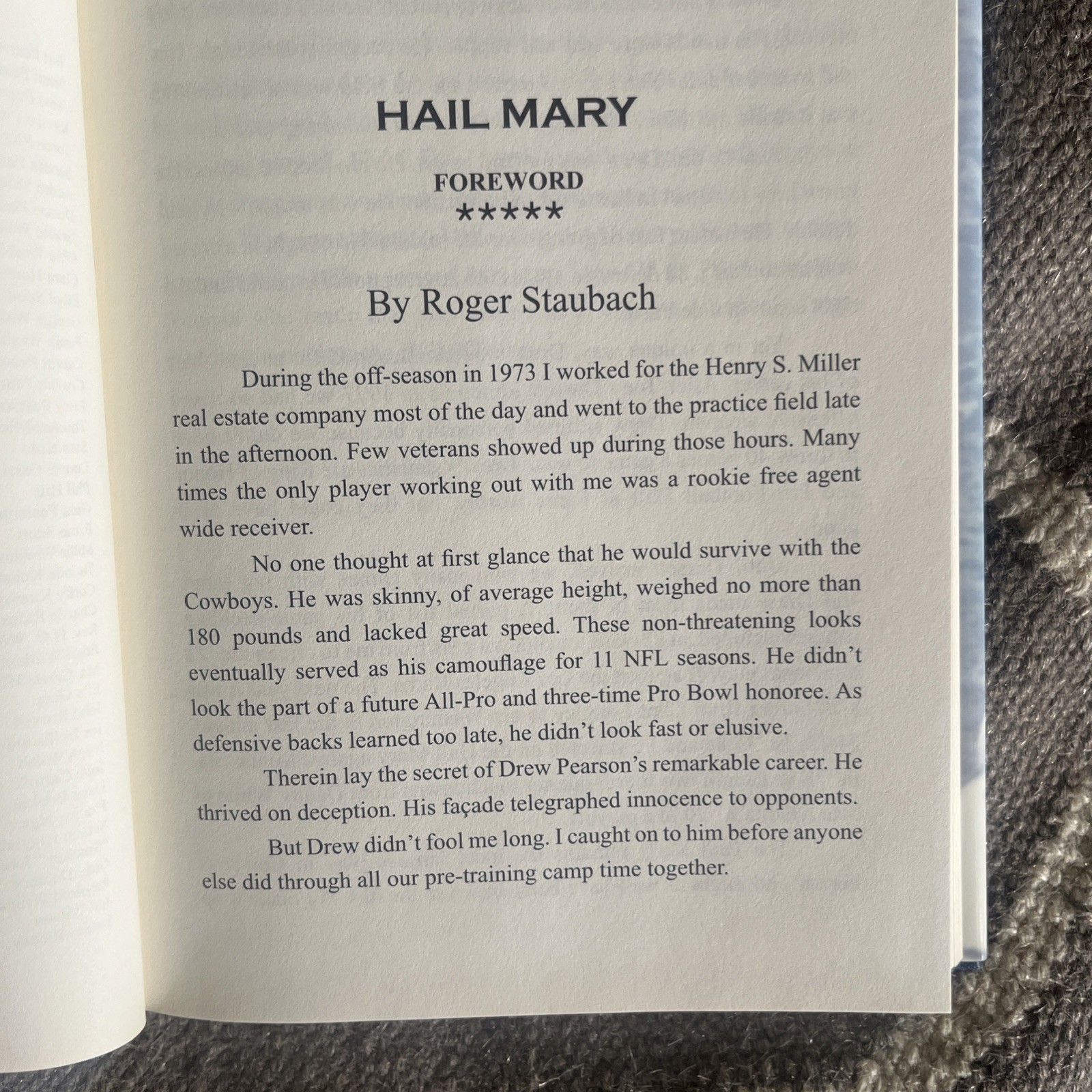 Hail Mary: The Drew Pearson Story (Hardcover) 30th Anniv. Ed. Numbered 1328/2k
