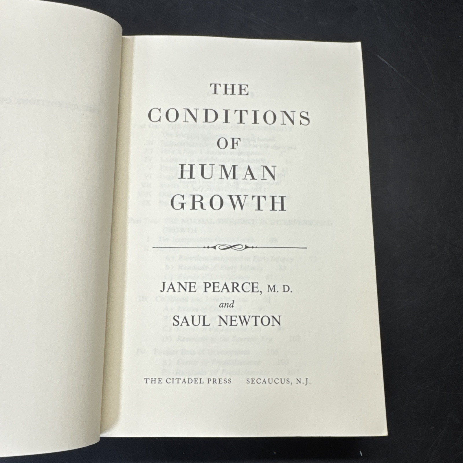 The Conditions of Human Growth By Jane Pearce / Saul Newton (1974)
