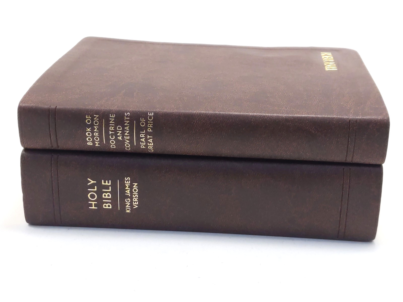 KJV Bible & Triple Combination (Simulated Leather Walnut Brown) Personalized