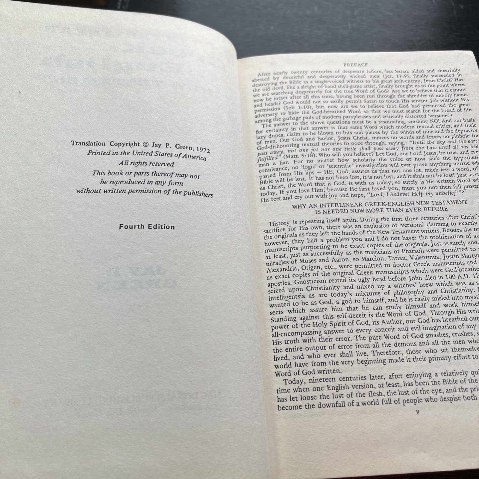 Interlinear Greek-English New Testament Jay P Green 1972 Mac Donald Publishing