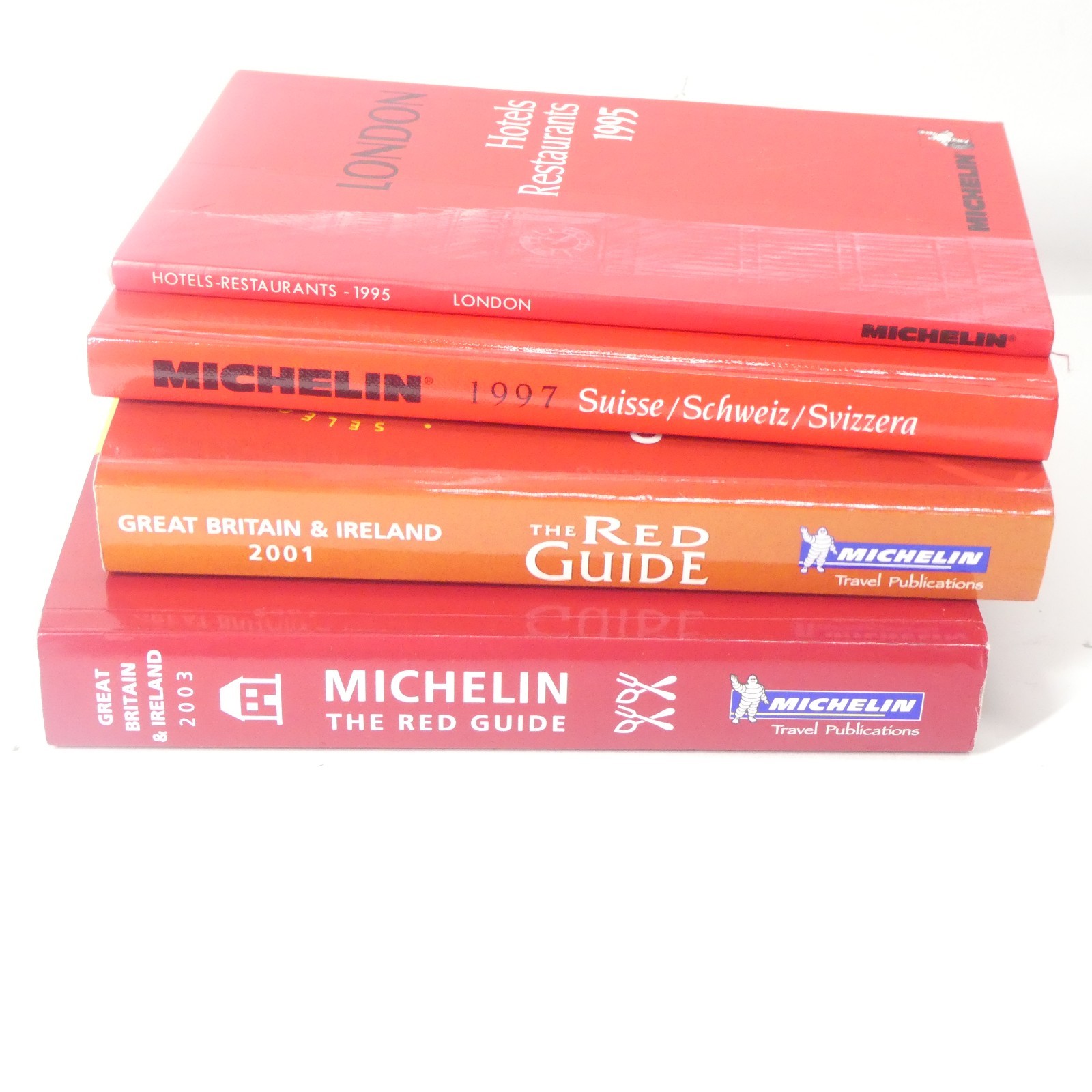 Michelin Red Guide Book Lot – London Great Britain Ireland Switzerland 1995-2003
