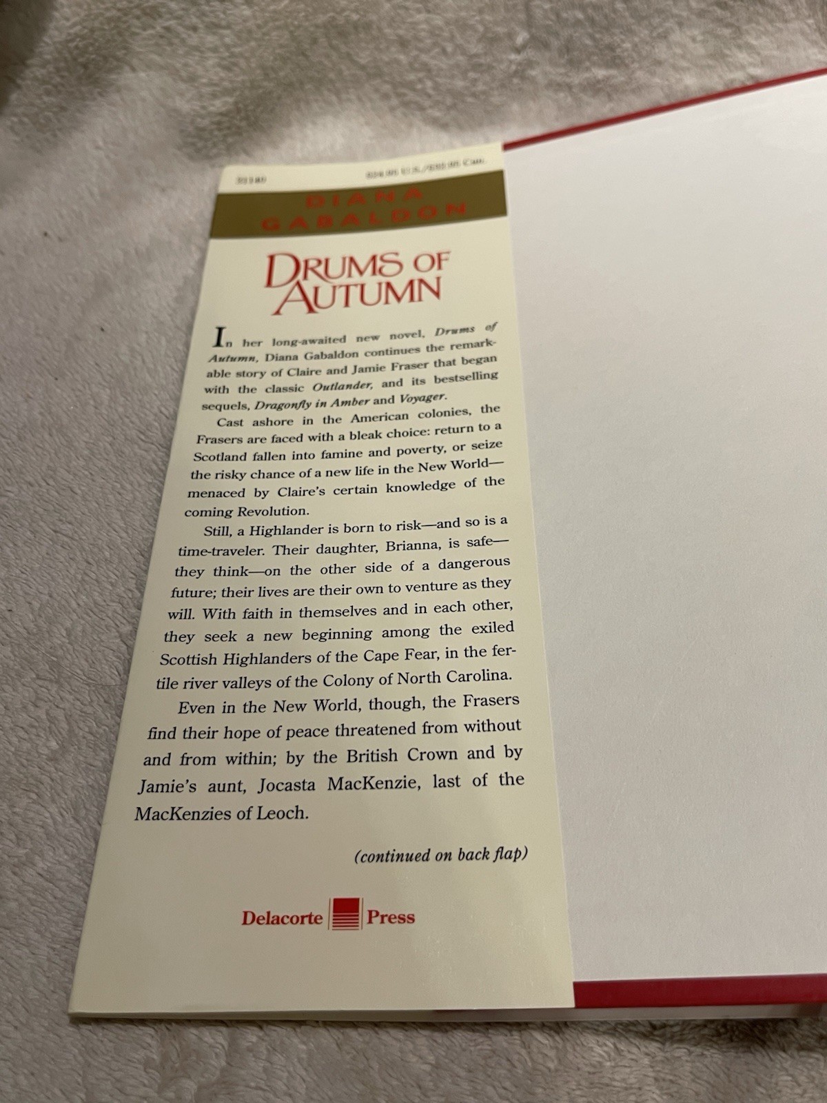 *SIGNED* Drums of Autumn – Diana Gabaldon 1st Edition OUTLANDER Series VG