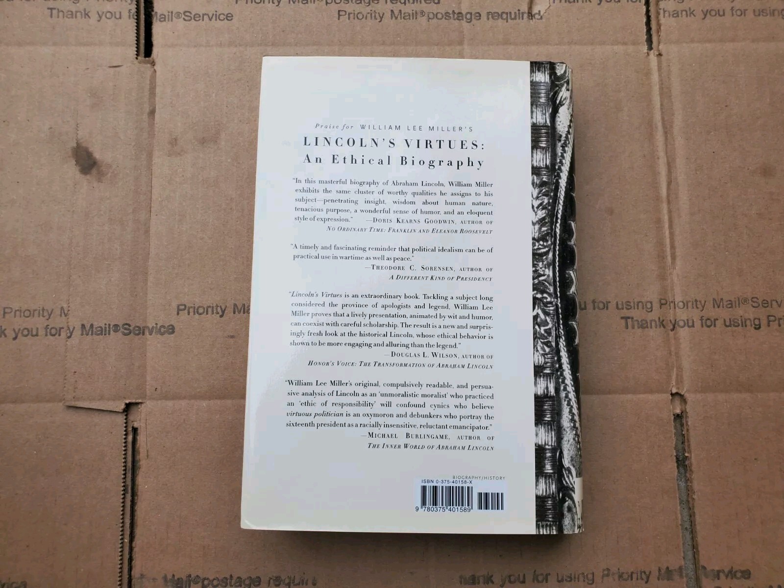 Lincoln’s Virtues: An Ethical Biography HARDCOVER B6