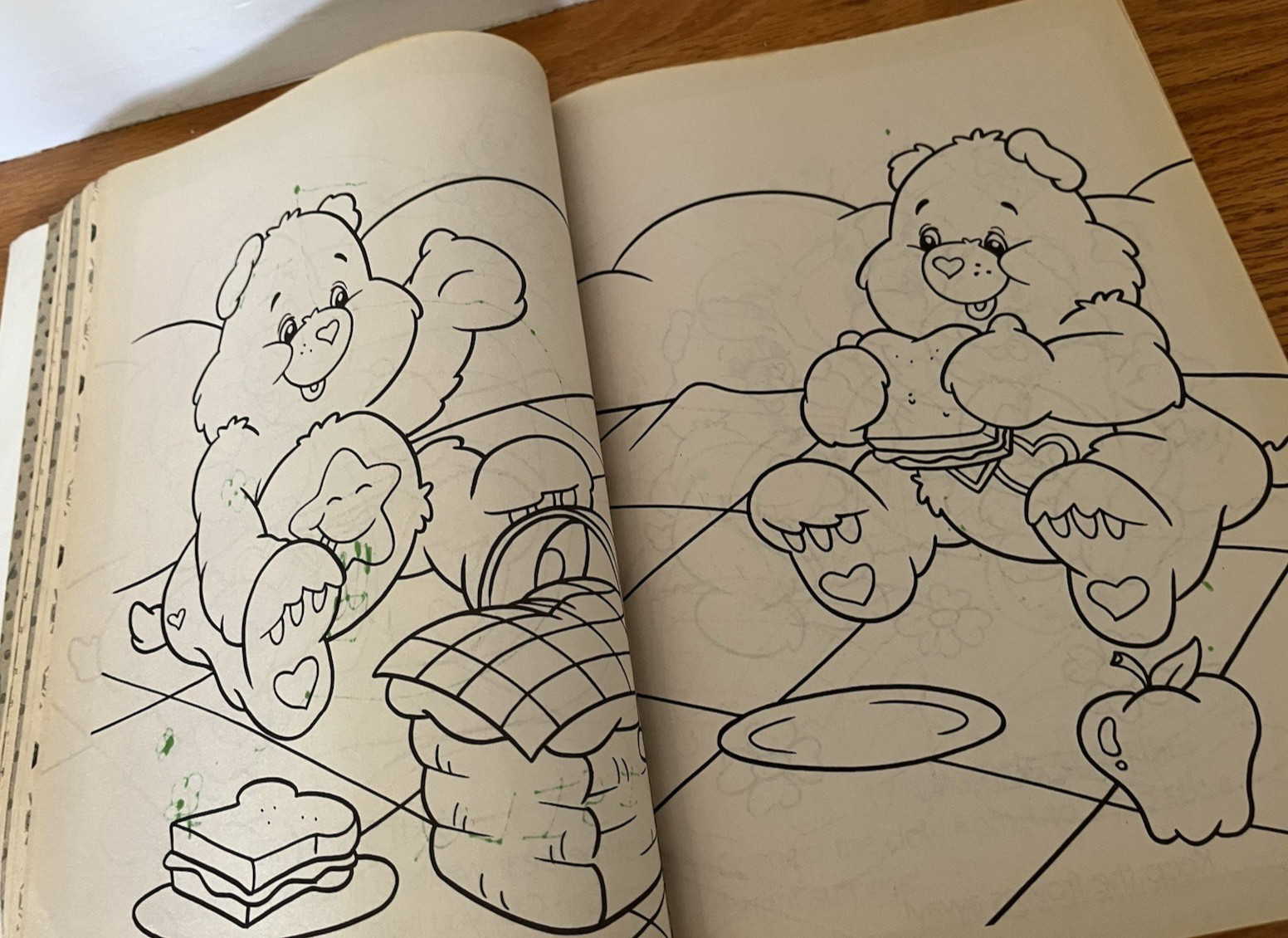 Care bear Giant coloring & activity book 2007 18 pages marked on