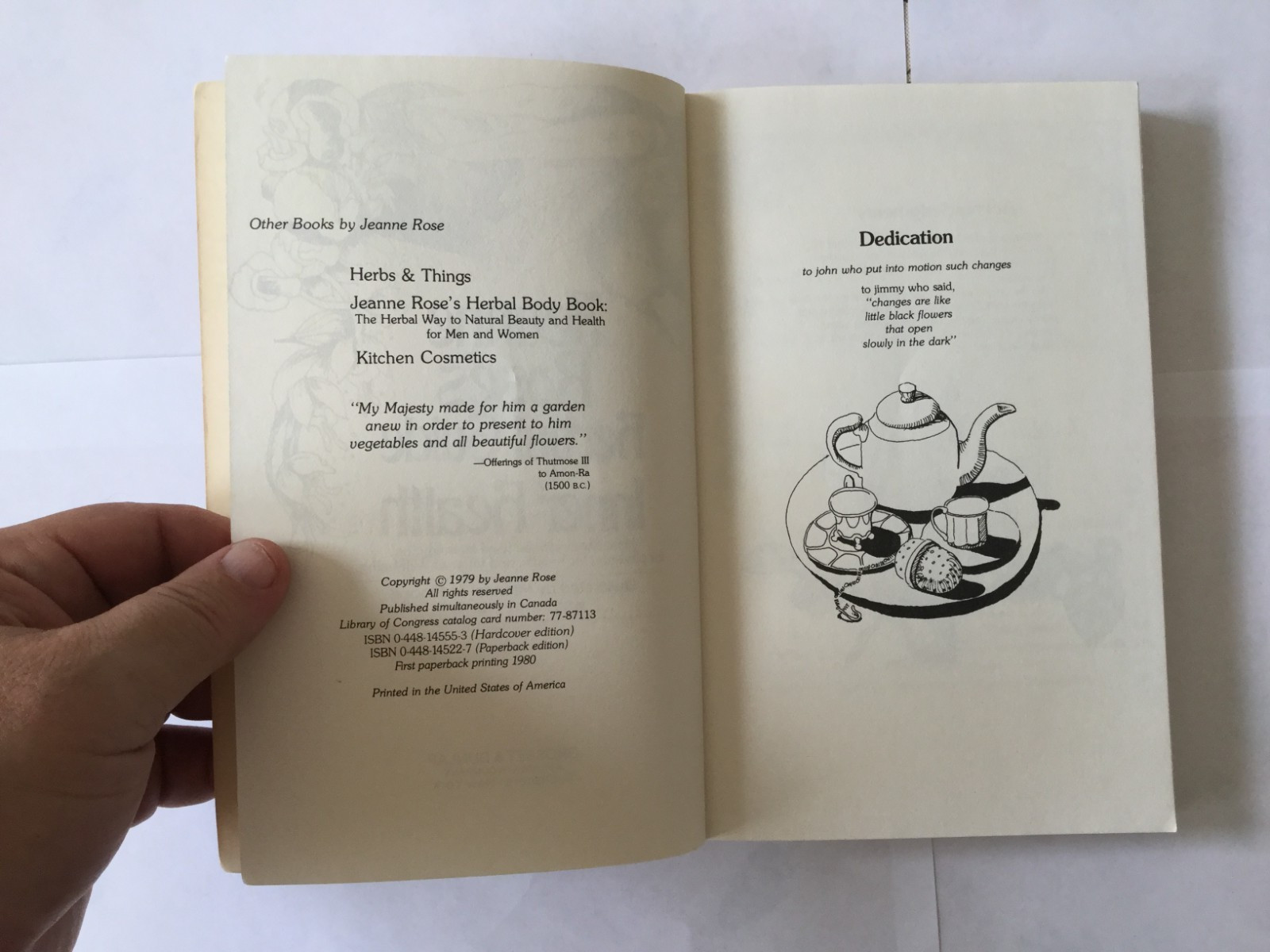 Jeanne Rose’s Herbal Guide to Inner Health Jeanne Rose 1980 P/B GOOD