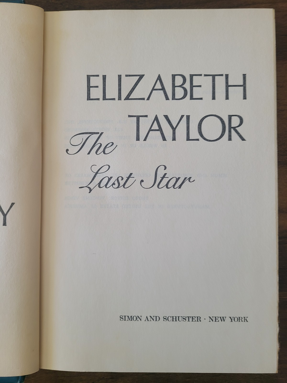 Elizabeth Taylor The Last Star by Kitty Kelly HC/DJ (book club edition) 1981