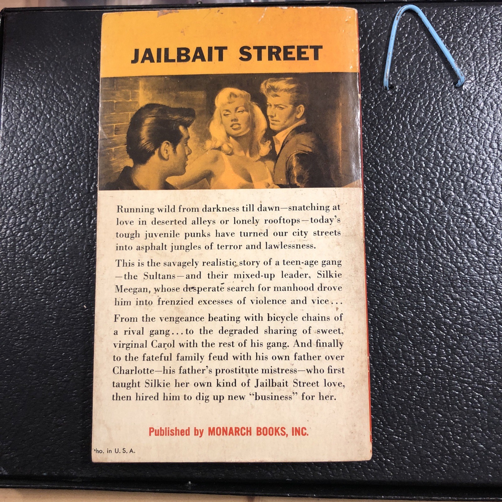 1963 Monarch Books 399 Jailbait Street Hal Ellison Very Nice GGA Sleaze Pulp PB