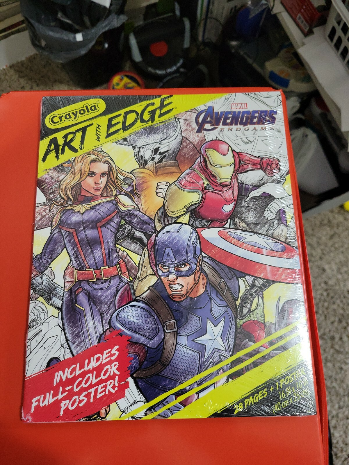 Crayola Art W/Edge Coloring Book-Marvel Avengers Endgame 28 Pages/poster NEW