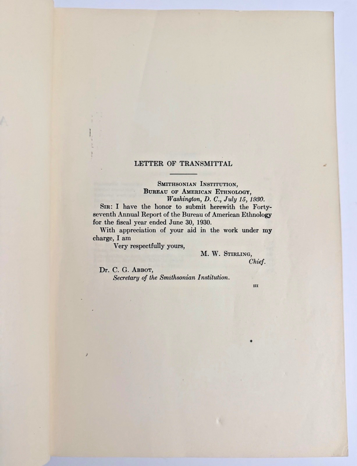 Forty-Seventh Annual Report of the Bureau of American Ethnology 1929-1930