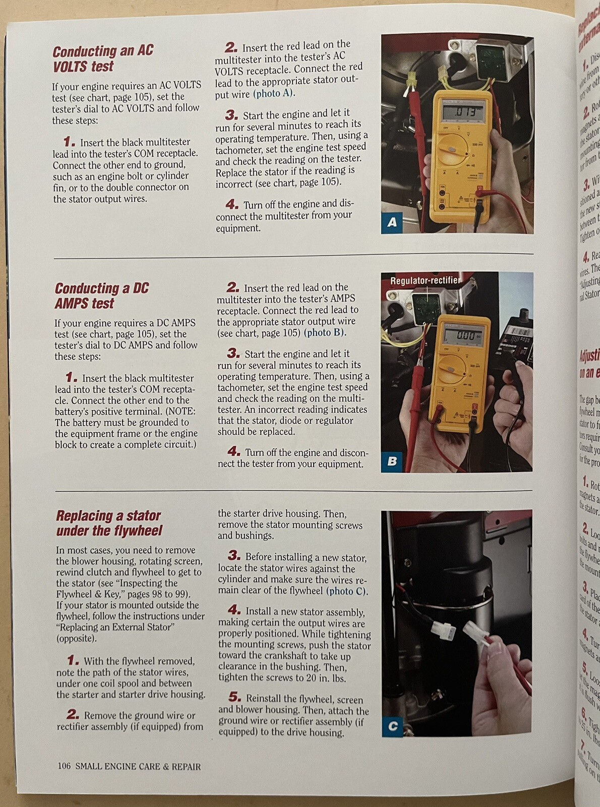1990s -2000s BRIGGS & STRATTON SMALL ENGINE CARE REPAIR MANUAL LAWN MOWER TILLER