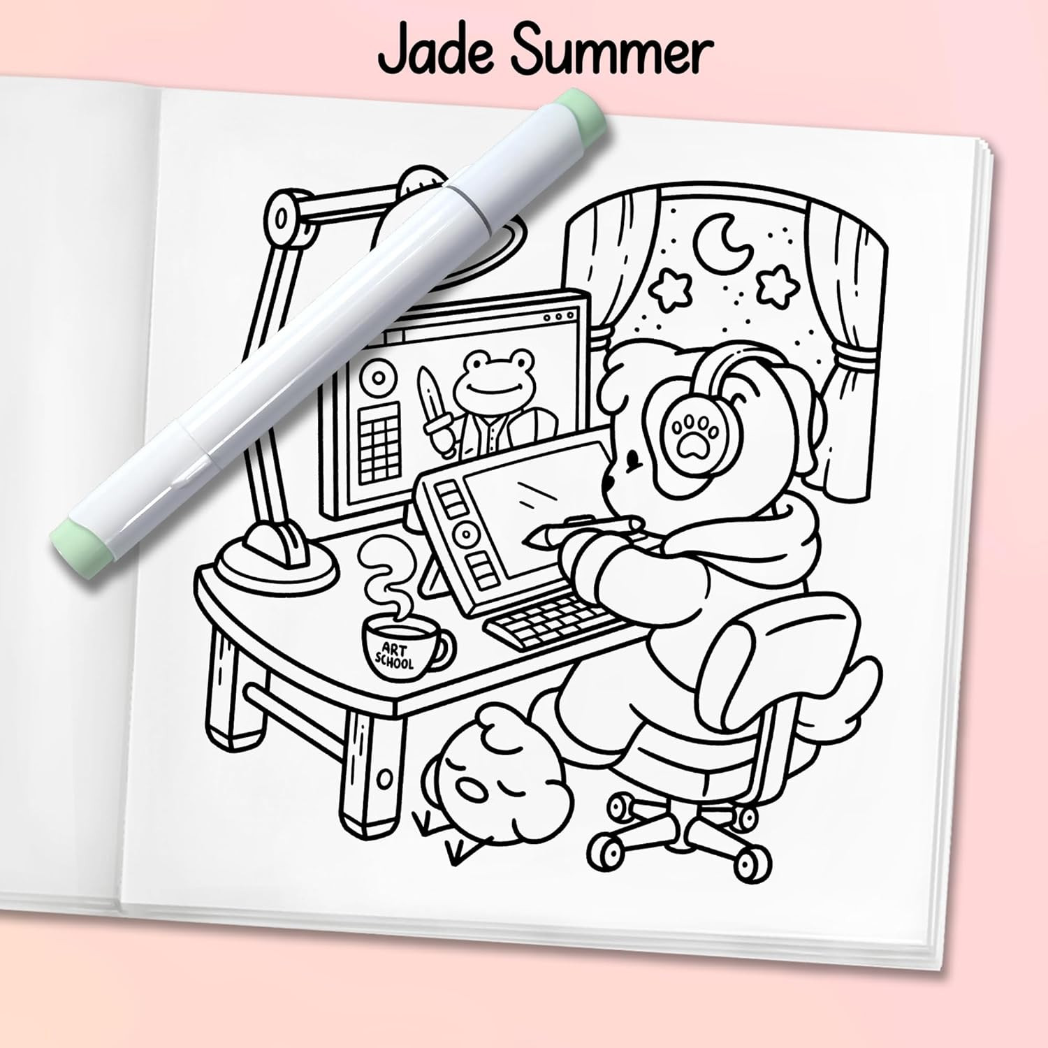 Cozy Jobs: Cute Coloring Book for and Teens with Charming Characters and Easy-t