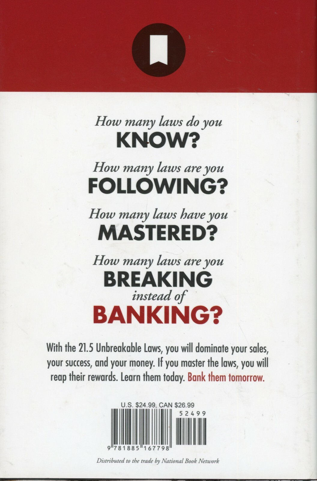 SIGNED Jeffrey Gitomer’s 21. 5 Unbreakable Laws of Selling Universal Truths NEW