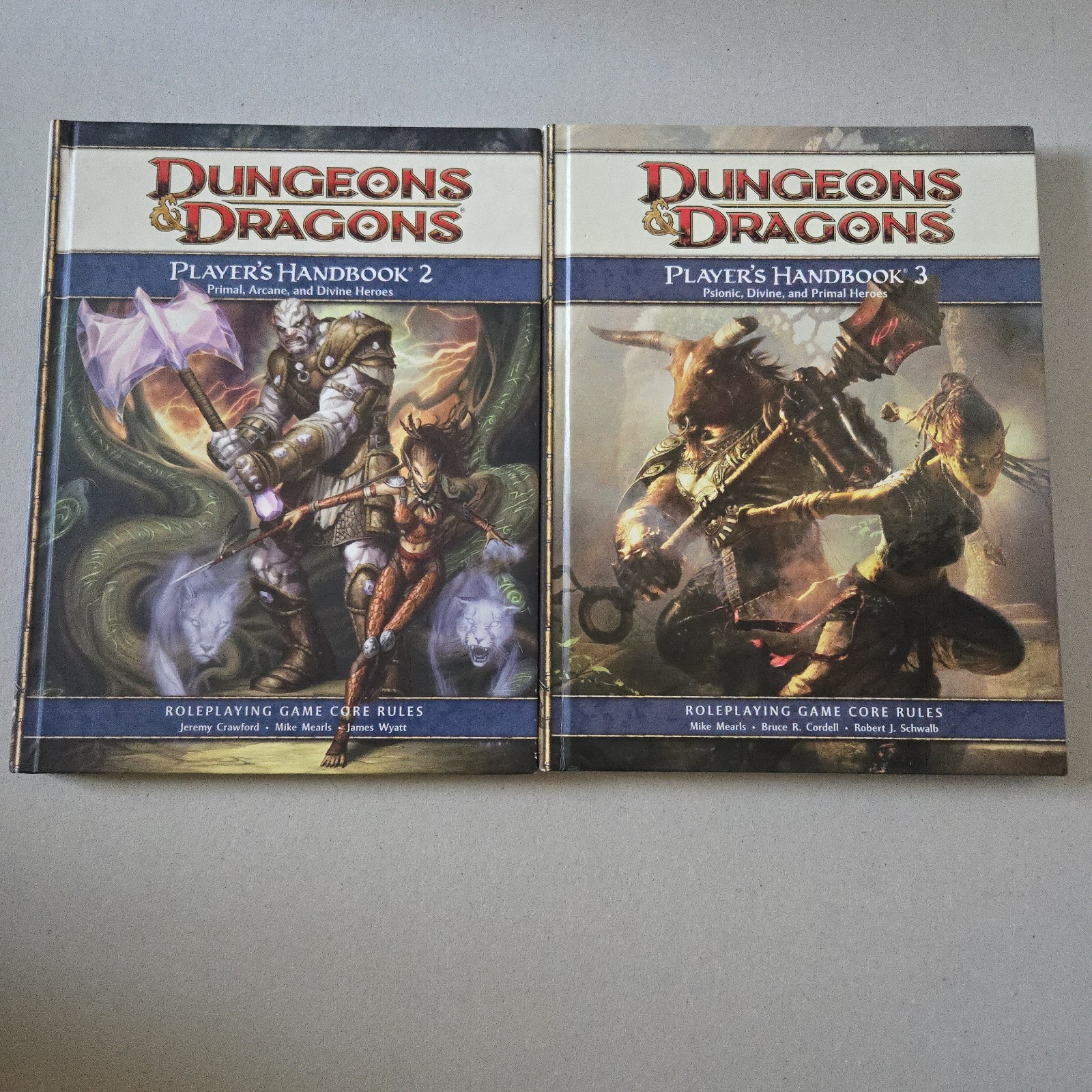 Dungeons & Dragons: Player’s Handbook 2 and 3 Hardcover 4th Edition Books