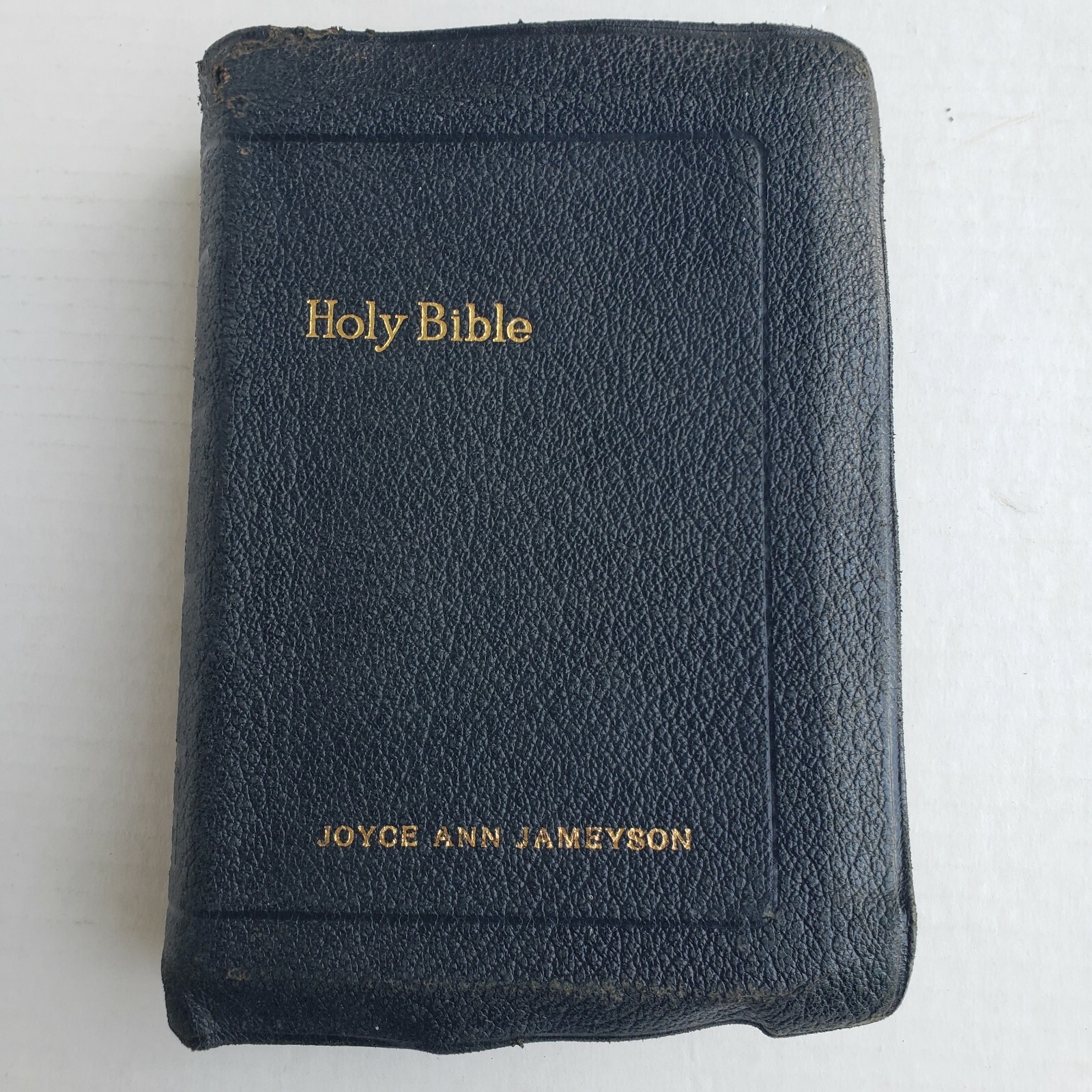 Vintage National Bible Press King James Pronouncing Holy Bible Genuine Leather