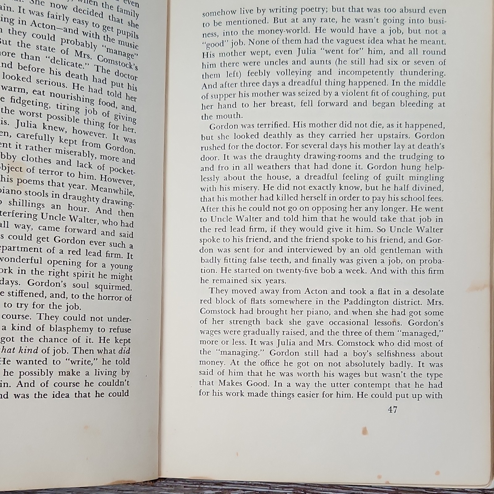 George Orwell Keep the Aspidistra Flying HC DJ Harcourt Brace Ex-Lib Vtg 1st Ed?