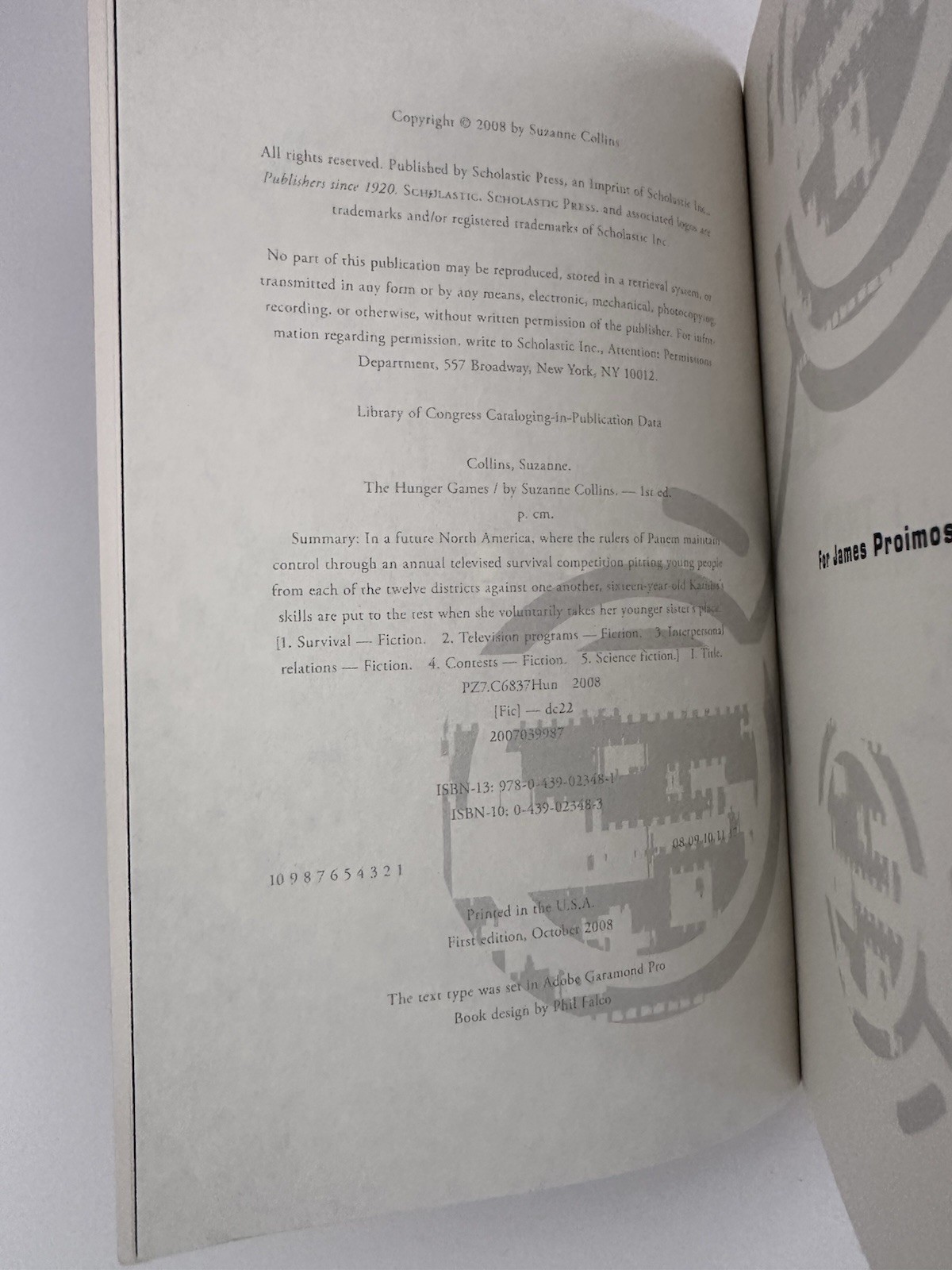 THE HUNGER GAMES Advance Reader’s Copy Uncorrected Proof Suzanne Collins 1st. Ed