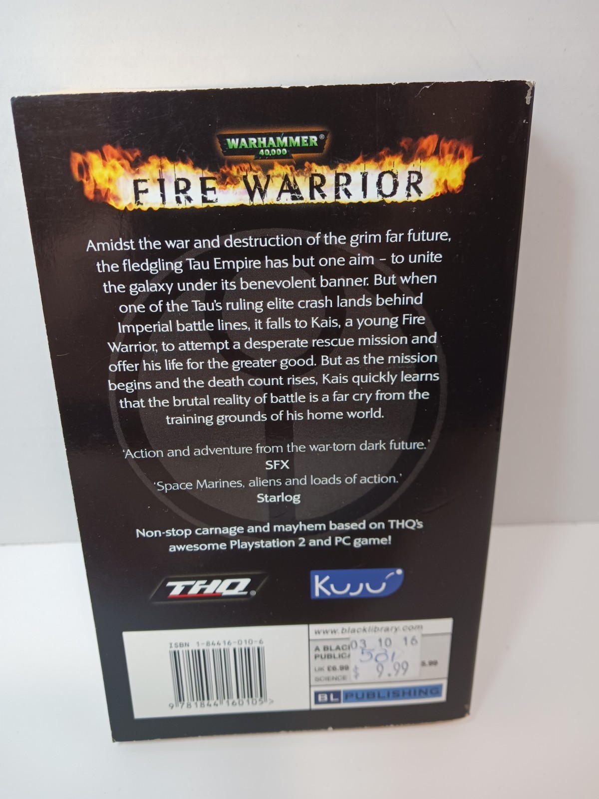 Warhammer 40K Fire Warrior Novel Simon Spurrier MMPB First Print 2003 VG