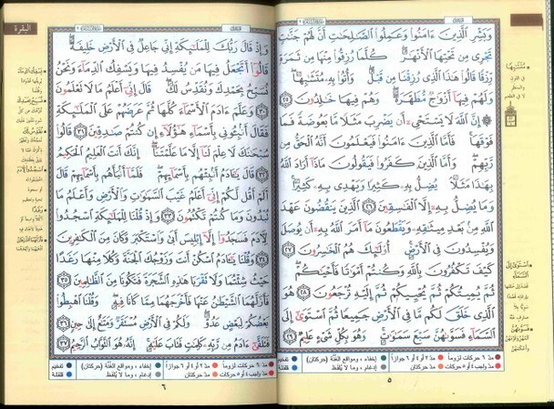 Tajweed Quran – Color coded Arabic only Large 17x24cm DM Delux