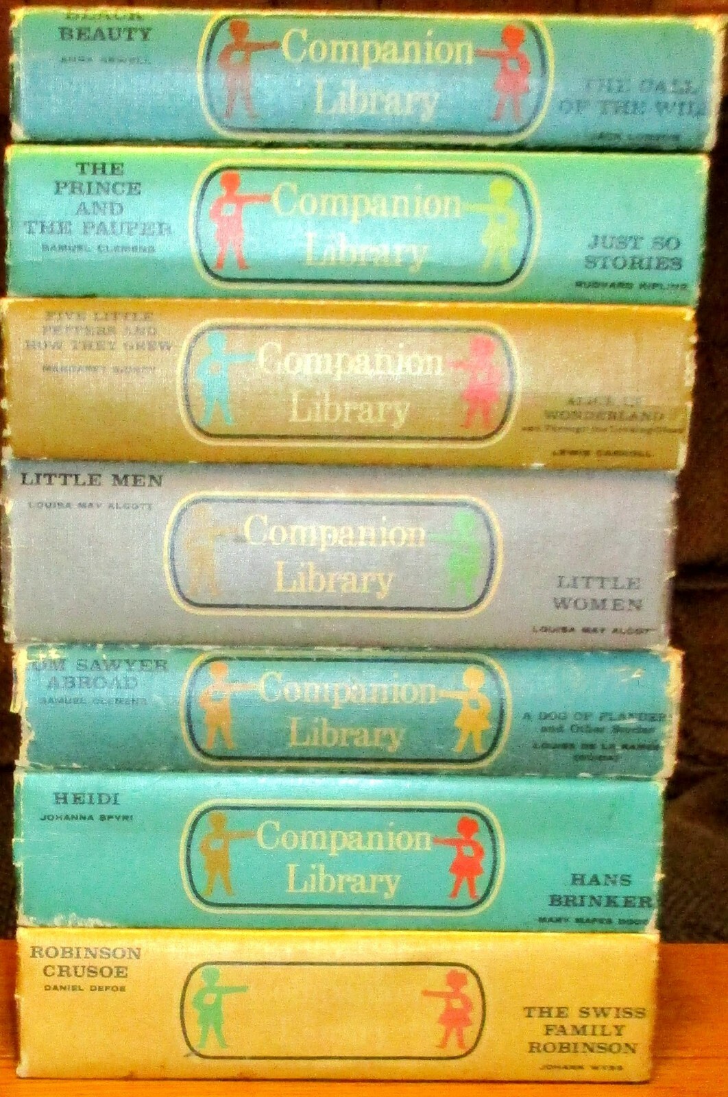 1963 & 1965 Companion Library (Dual) Book Lot (7) W/ Alice + Little Women & Men+