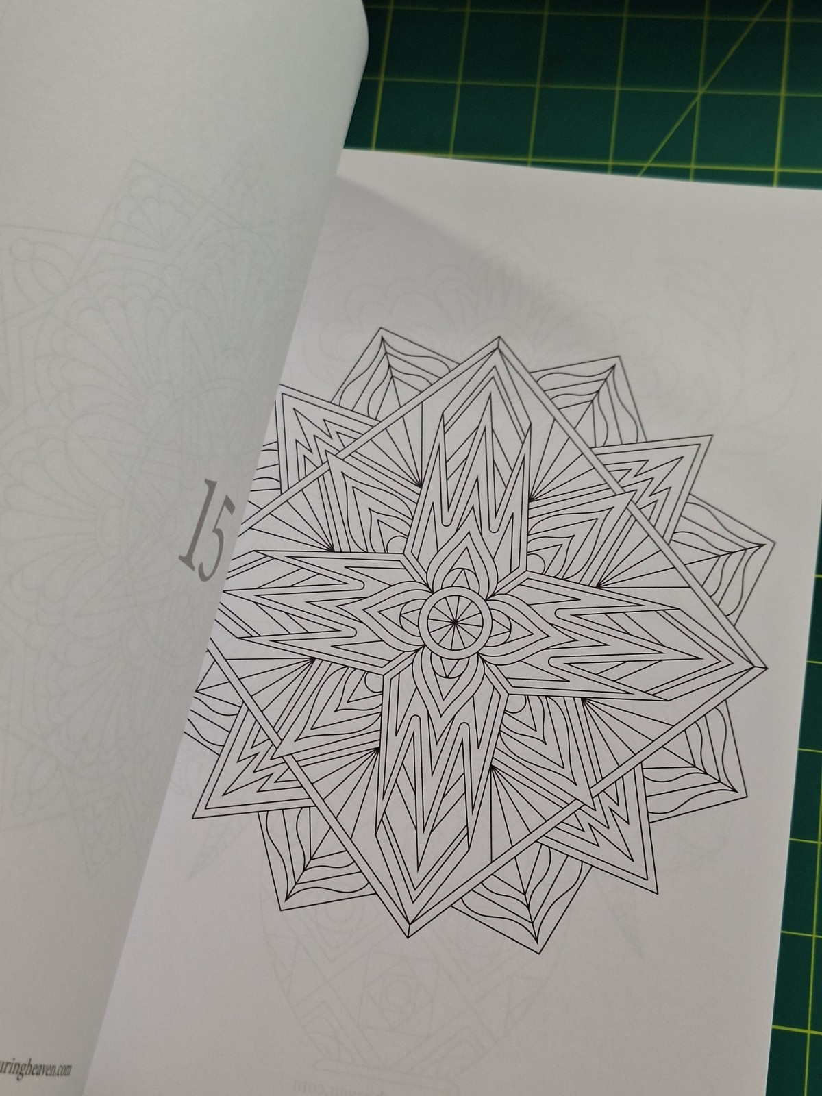Colouring Heaven’s Mindful Mandalas · Meditative Geometry · 24 Designs