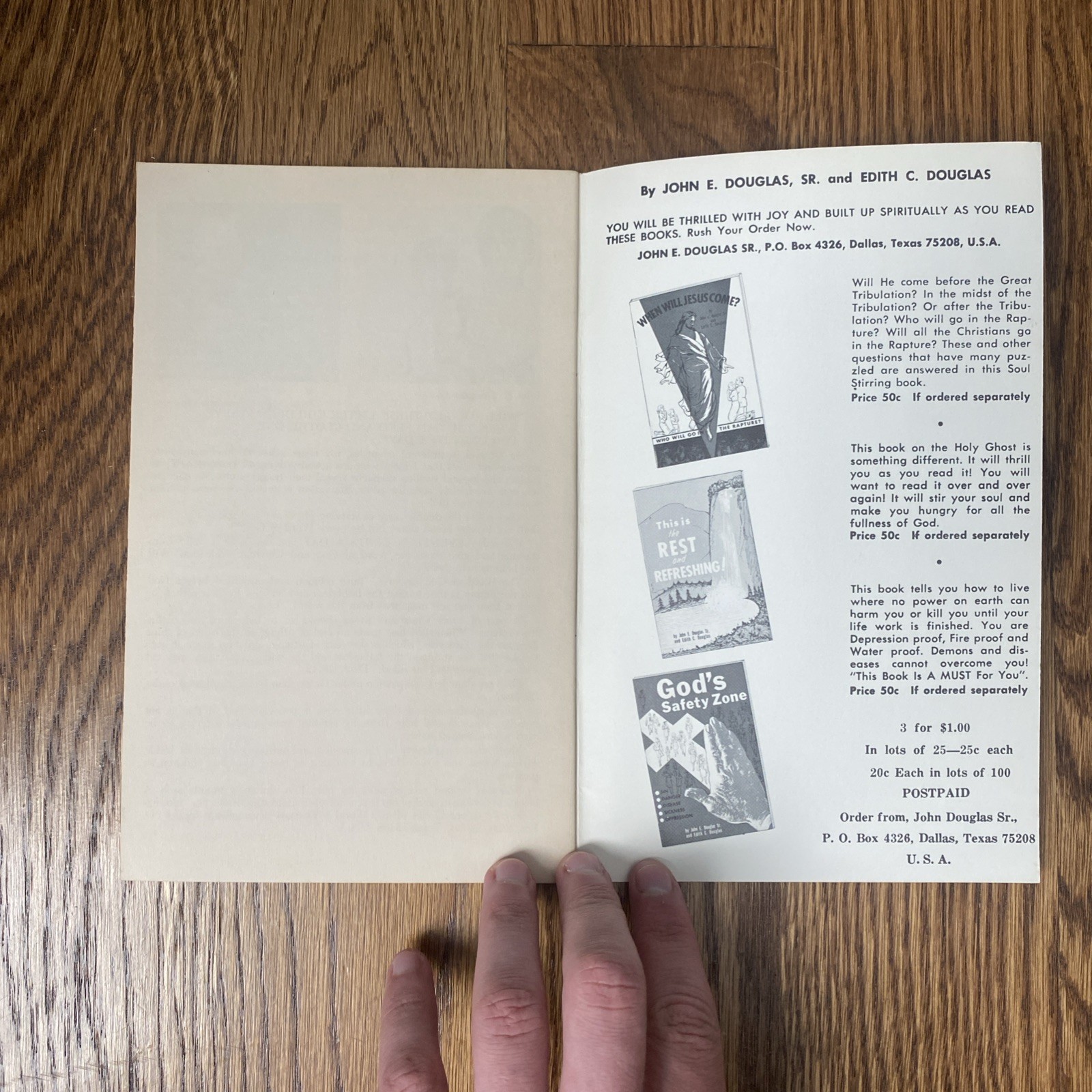 Jerusalem & Israel in Bible Prophecy Douglas 1967 End Times World Evangelism VTG