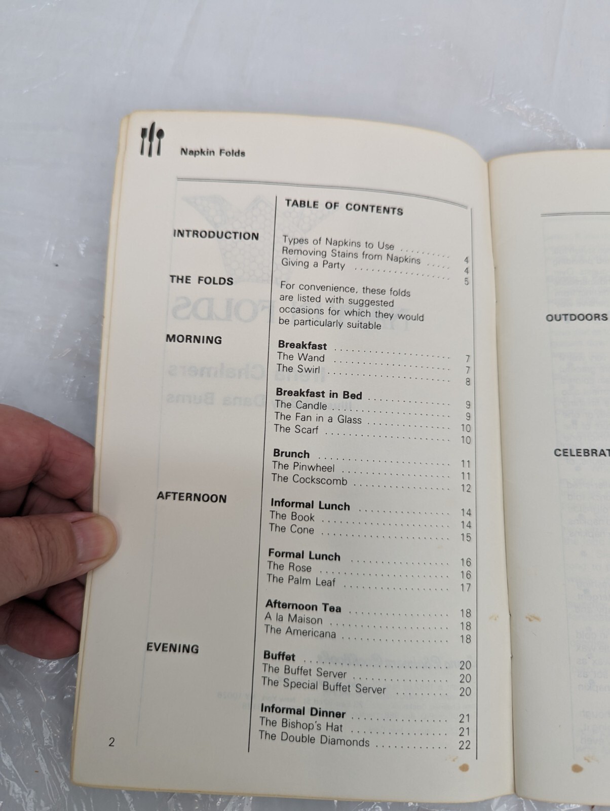 Napkin Folds Irena Chalmers 1982 Vintage Irena Chalmers Cookbooks