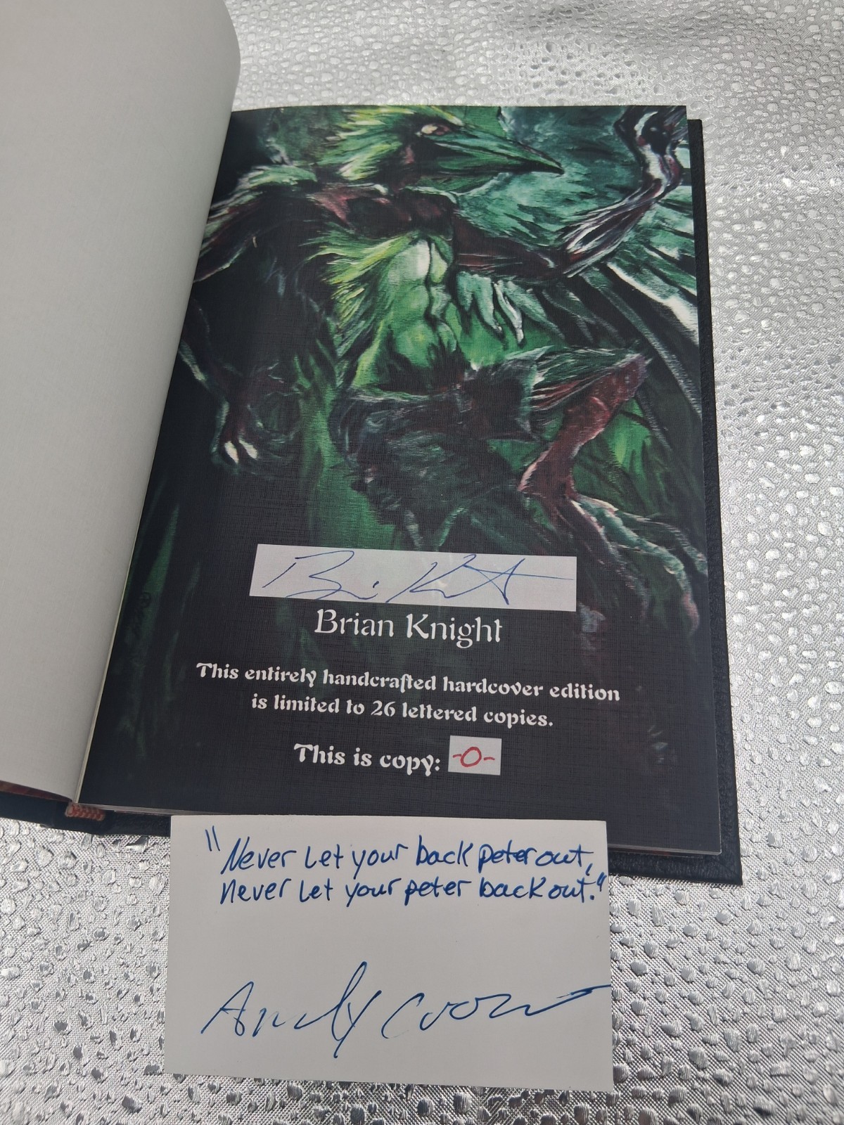 1200amlive Brian Knight signed Lettered Edt Hardcover insidious Publications