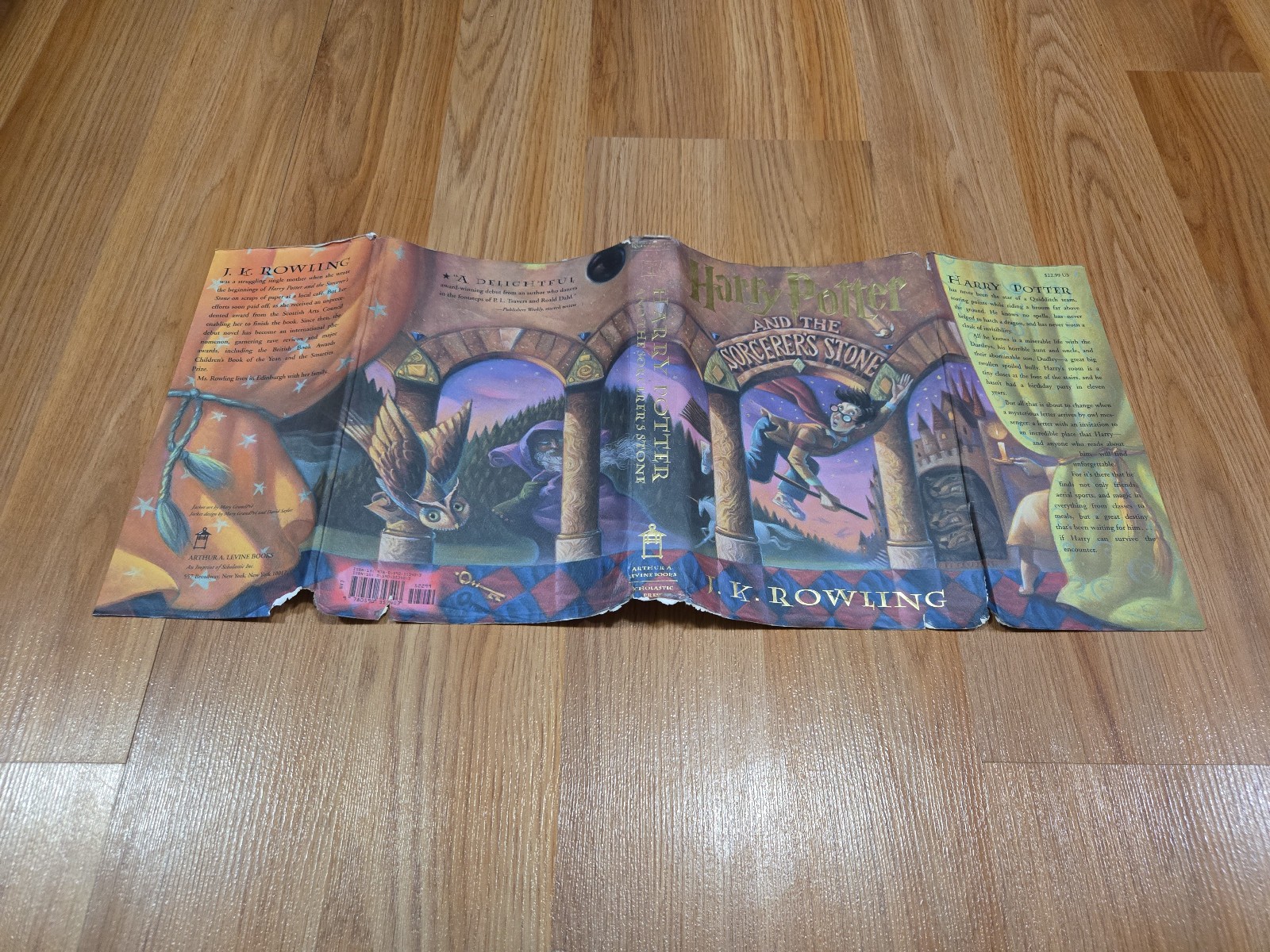 Harry Potter & the Sorcerer’s Stone HC DJ 1st First J K Rowling 1998 Scholastic