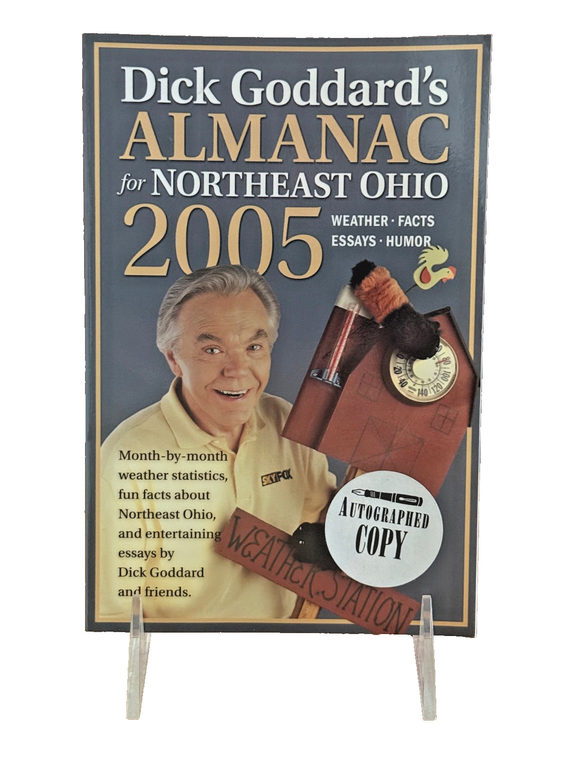 Signed Dick Goddard’s Almanac 2005 Northeast Ohio Weather Facts Essay Humor FOX8