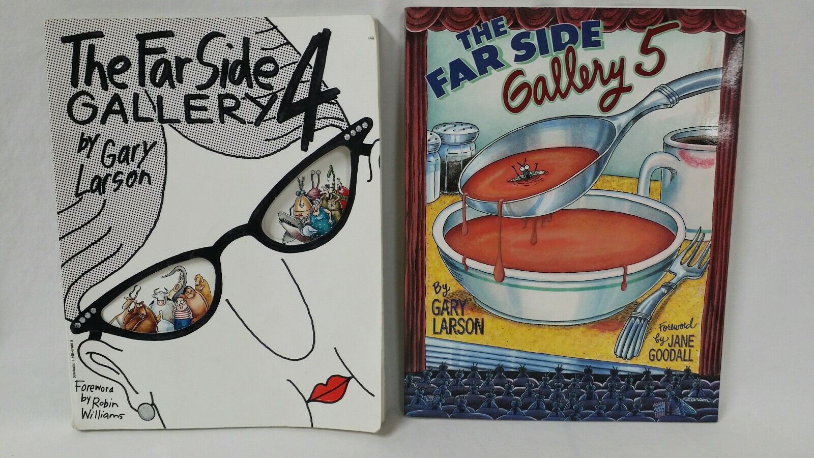 The Far Side Gallery 4 & The Far Side Gallery 5 Books by Gary Larson Excel/Good