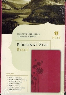 Holman Christian Standard Bible HCSB Personal Size Simulated Leather Pink Fl…