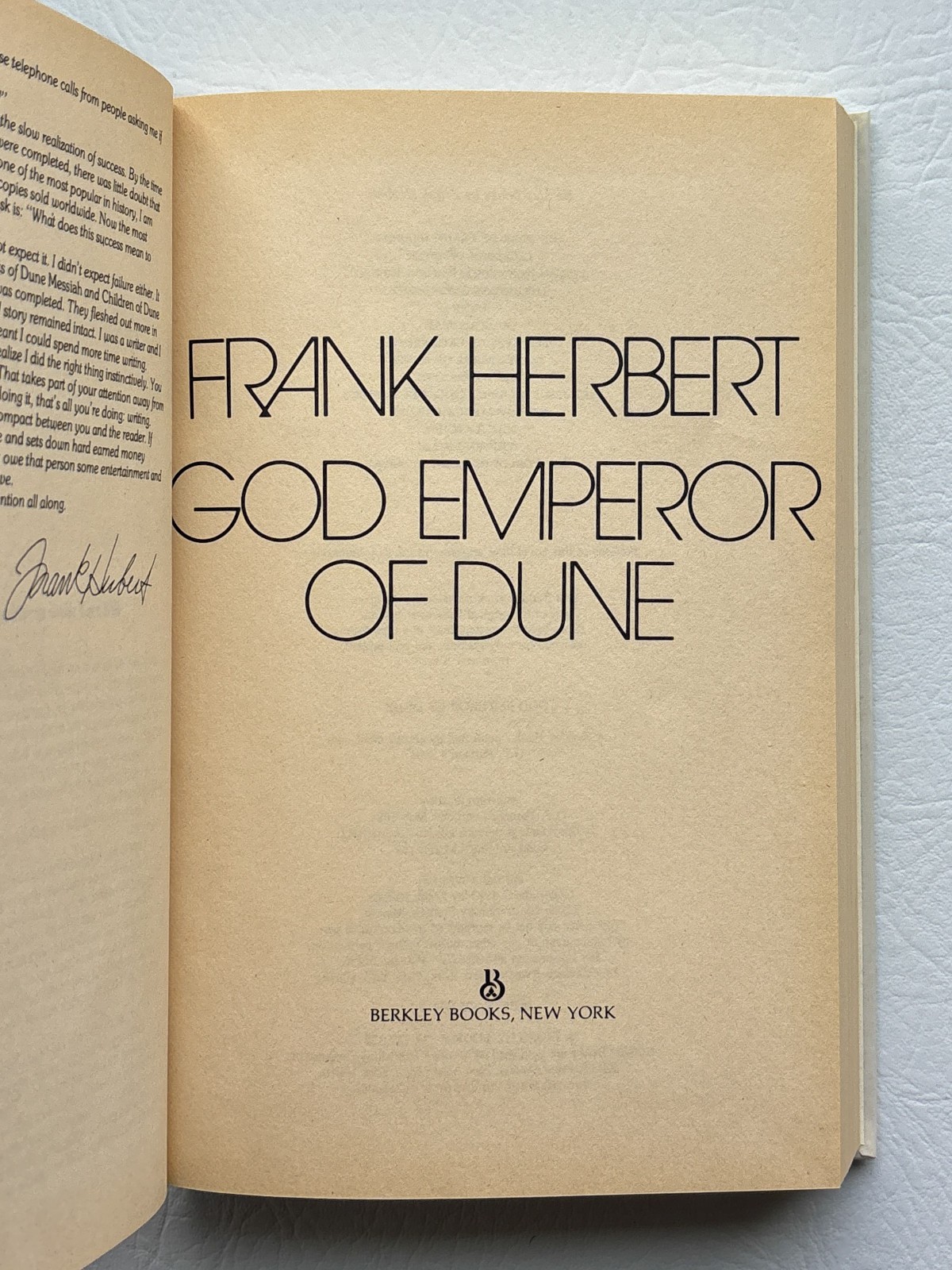 Lot of 3 Frank Herbert Dune Books, 1982-86 God Emperor Heretics Chapterhouse
