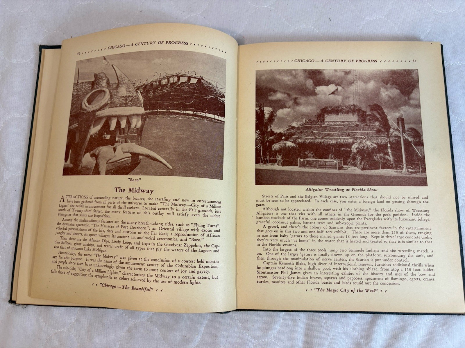 Chicago: A Century of Progress , 1833-1933 Hardcover Chicago Worlds Fair